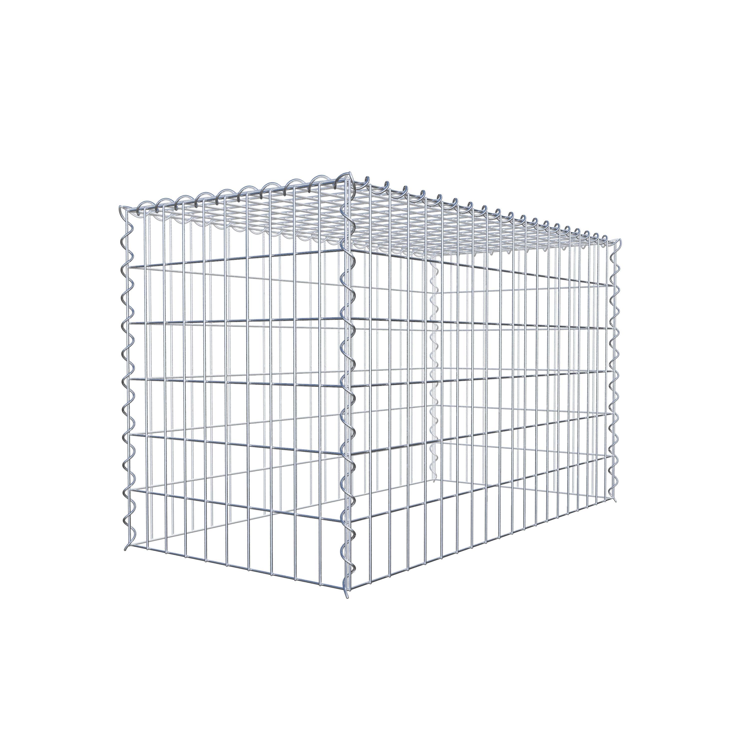 Extra gabion typ 3 100 cm x 60 cm x 50 cm (L x H x D), maskstorlek 5 cm x 10 cm, spiral