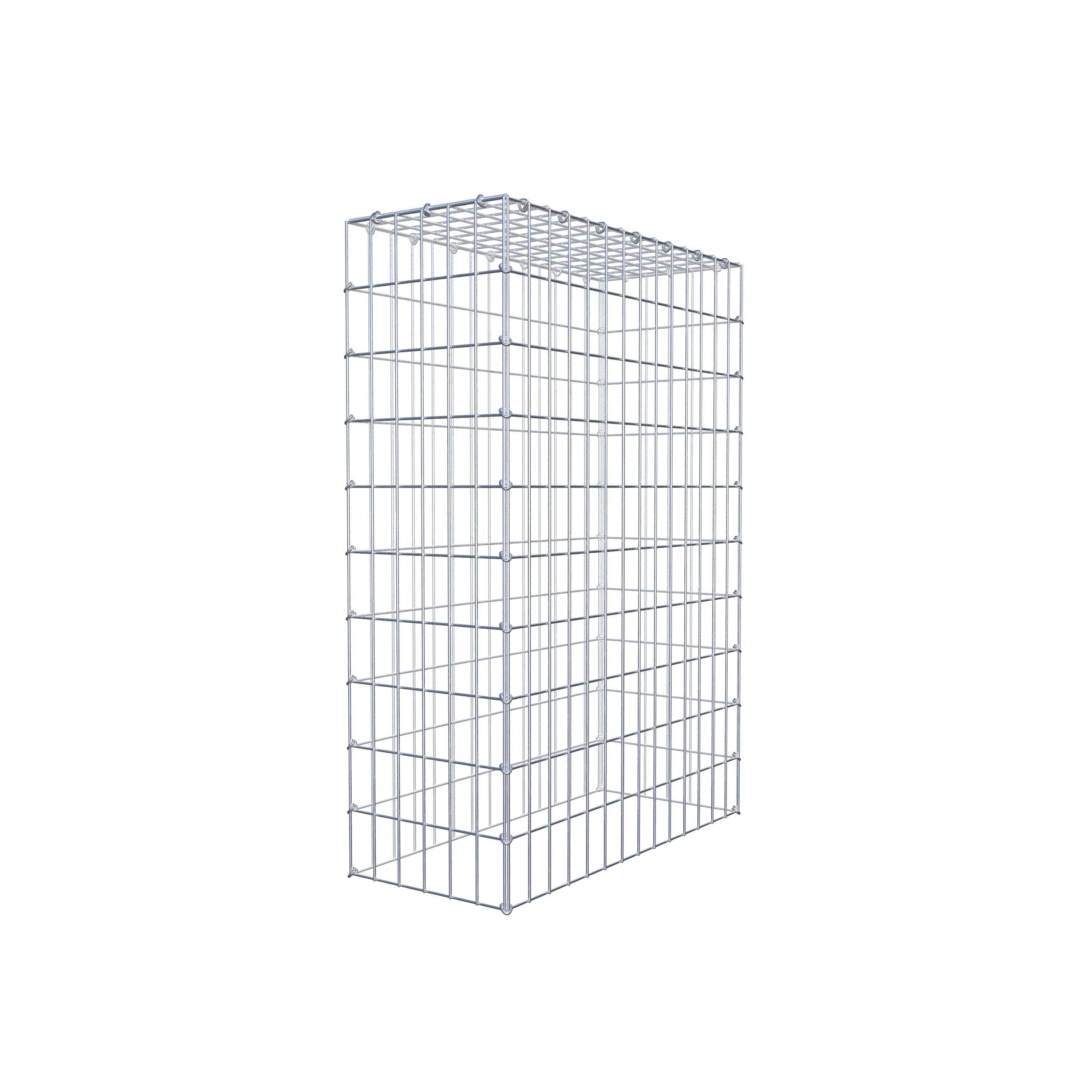 Typ 3 påbyggnadsgabion 100 cm x 70 cm x 30 cm (L x H x D), maskstorlek 5 cm x 10 cm, C-ring