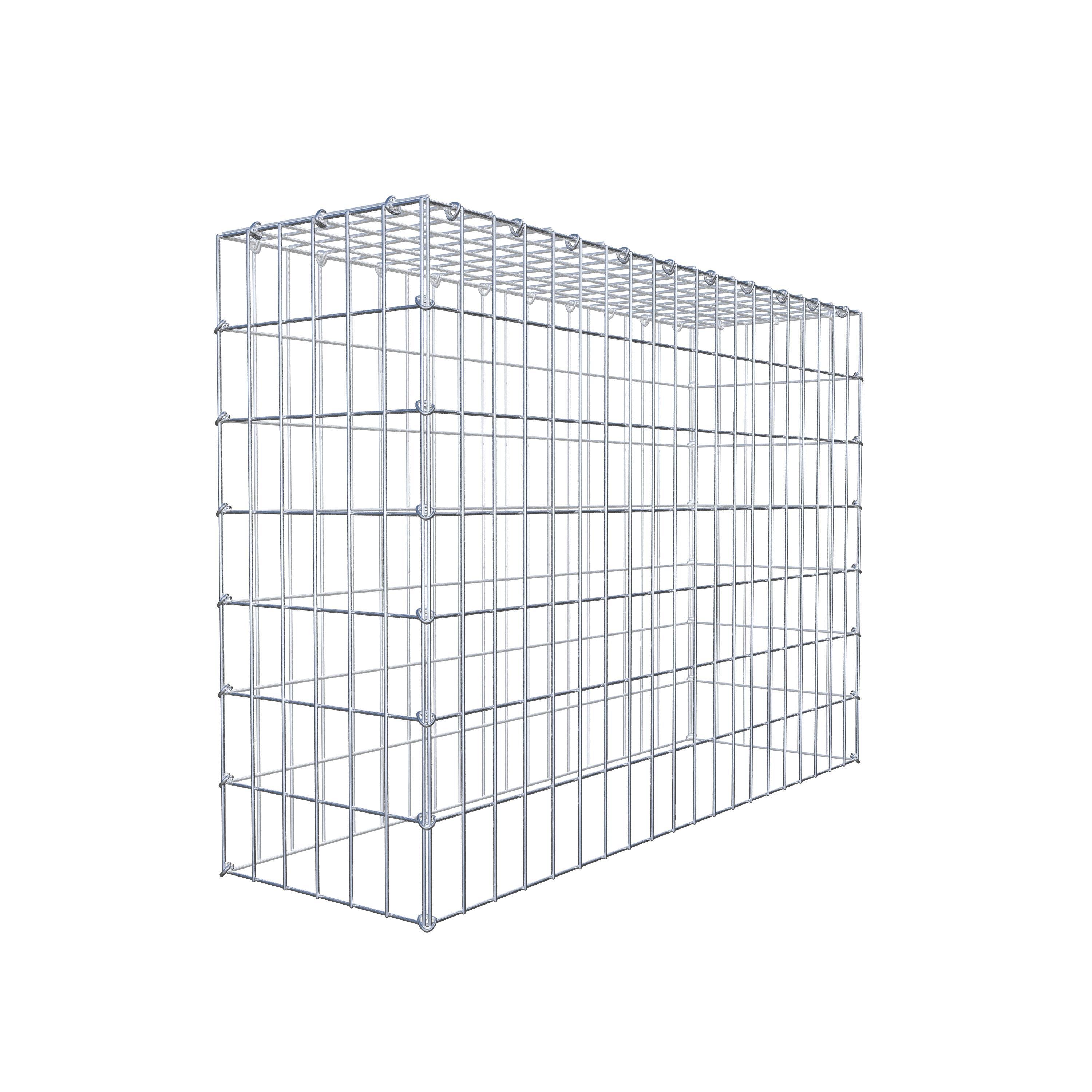 Typ 3 påbyggnadsgabion 100 cm x 70 cm x 30 cm (L x H x D), maskstorlek 5 cm x 10 cm, C-ring