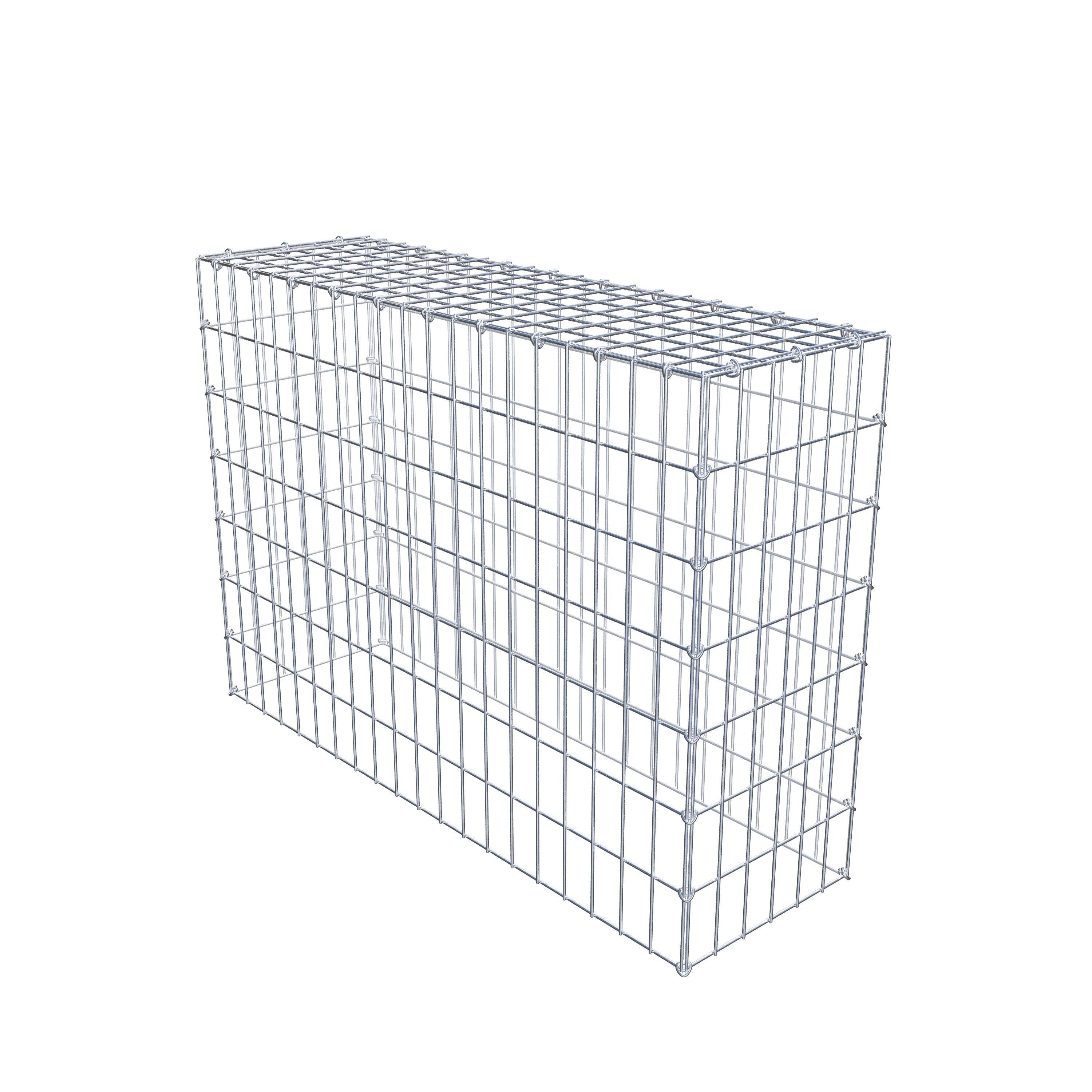 Typ 3 påbyggnadsgabion 100 cm x 70 cm x 30 cm (L x H x D), maskstorlek 5 cm x 10 cm, C-ring