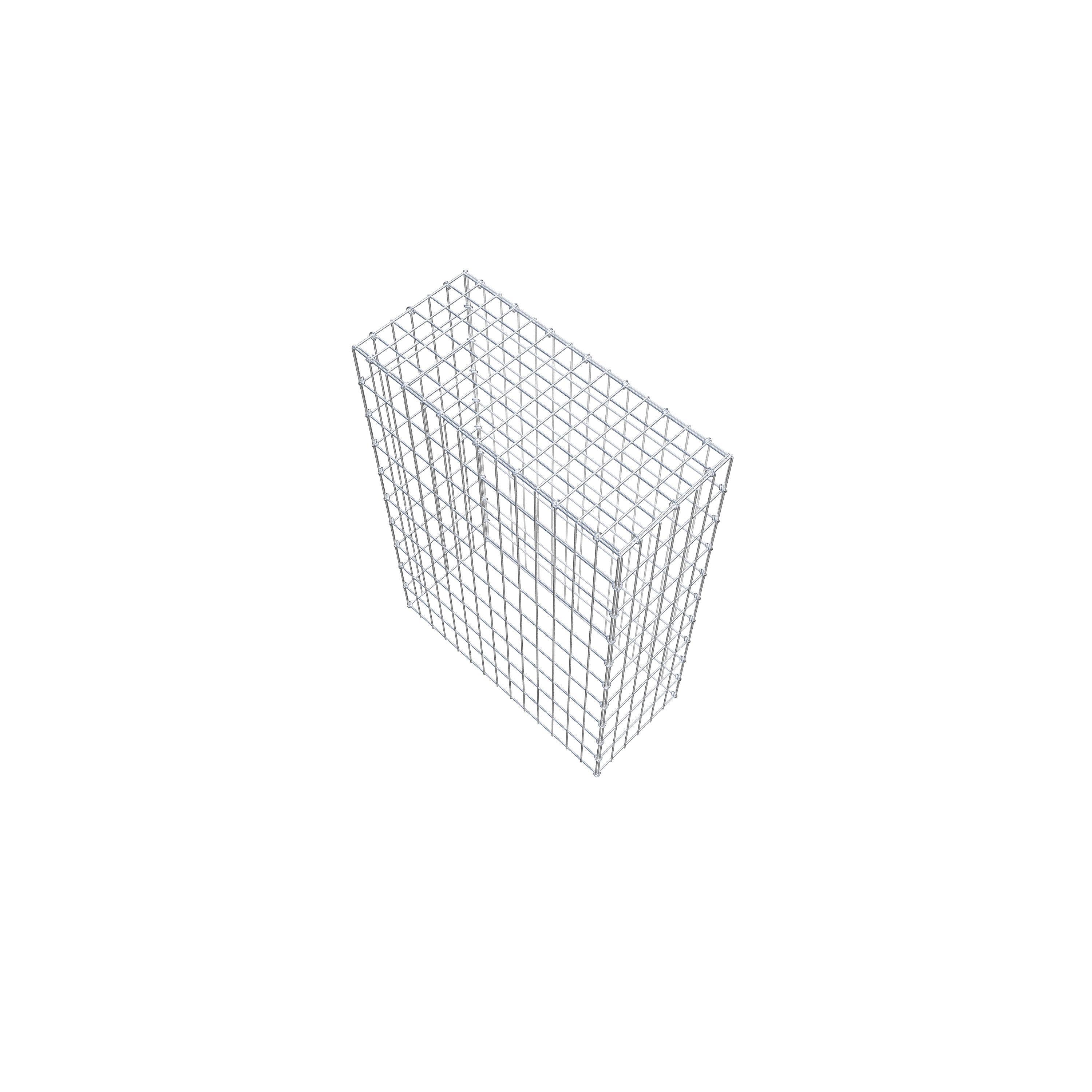 Typ 3 påbyggnadsgabion 100 cm x 70 cm x 30 cm (L x H x D), maskstorlek 5 cm x 10 cm, C-ring