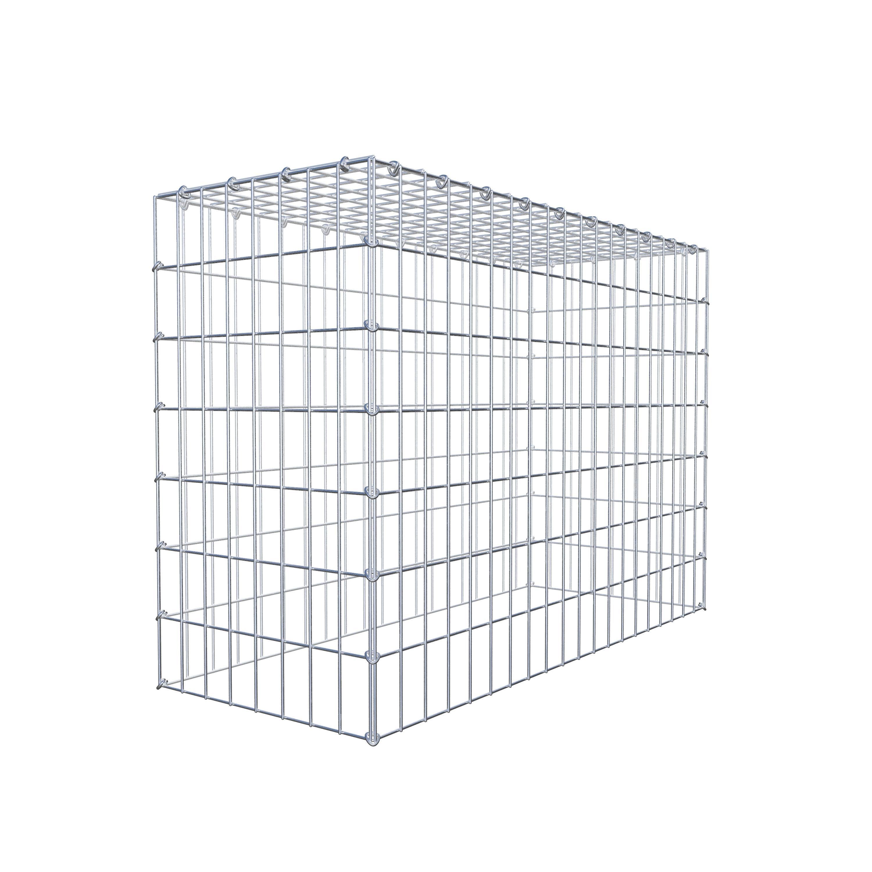 Typ 3 påbyggnadsgabion 100 cm x 70 cm x 40 cm (L x H x D), maskstorlek 5 cm x 10 cm, C-ring