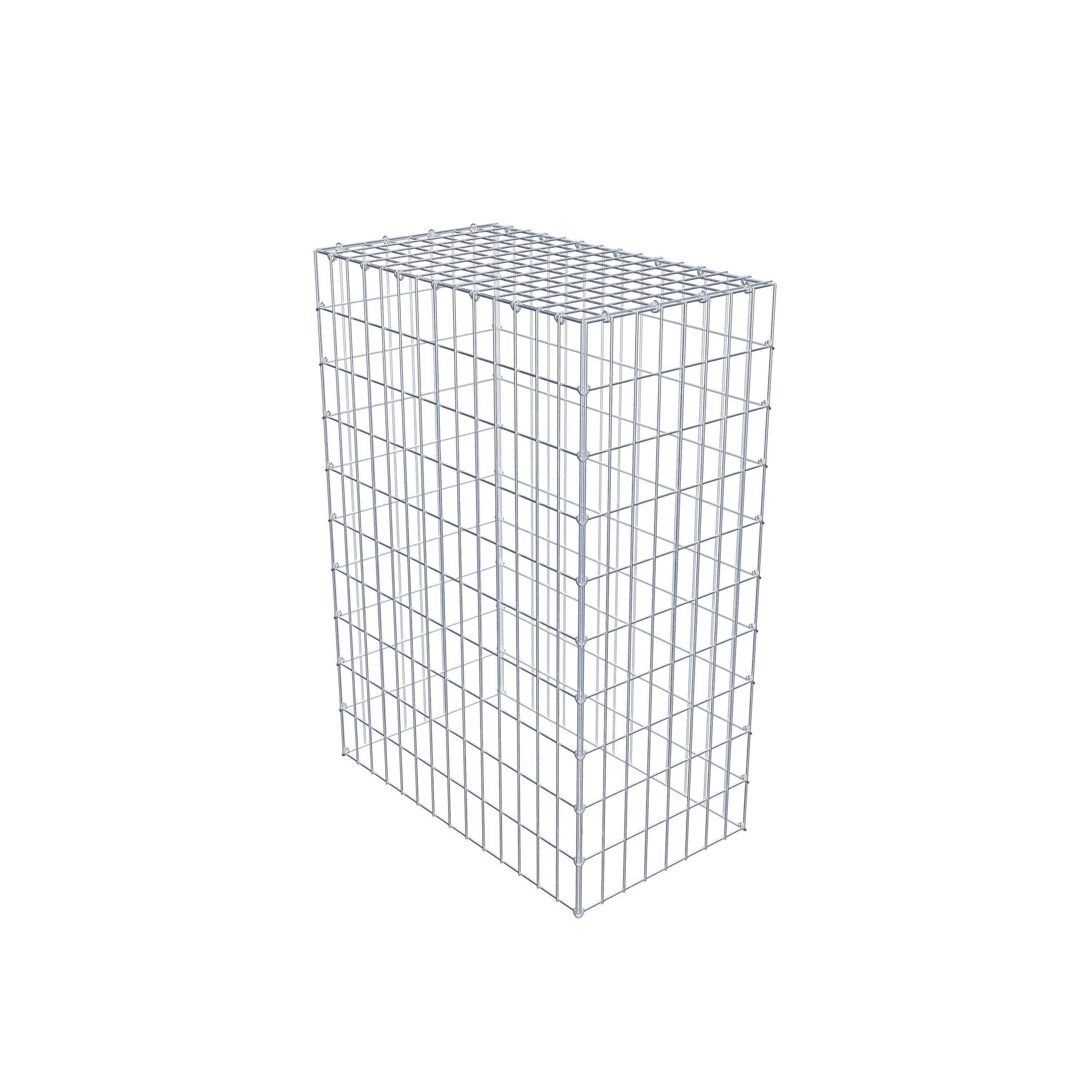 Monteret gabion type 3 100 cm x 70 cm x 40 cm (L x H x D), maskestørrelse 5 cm x 10 cm, C-ring