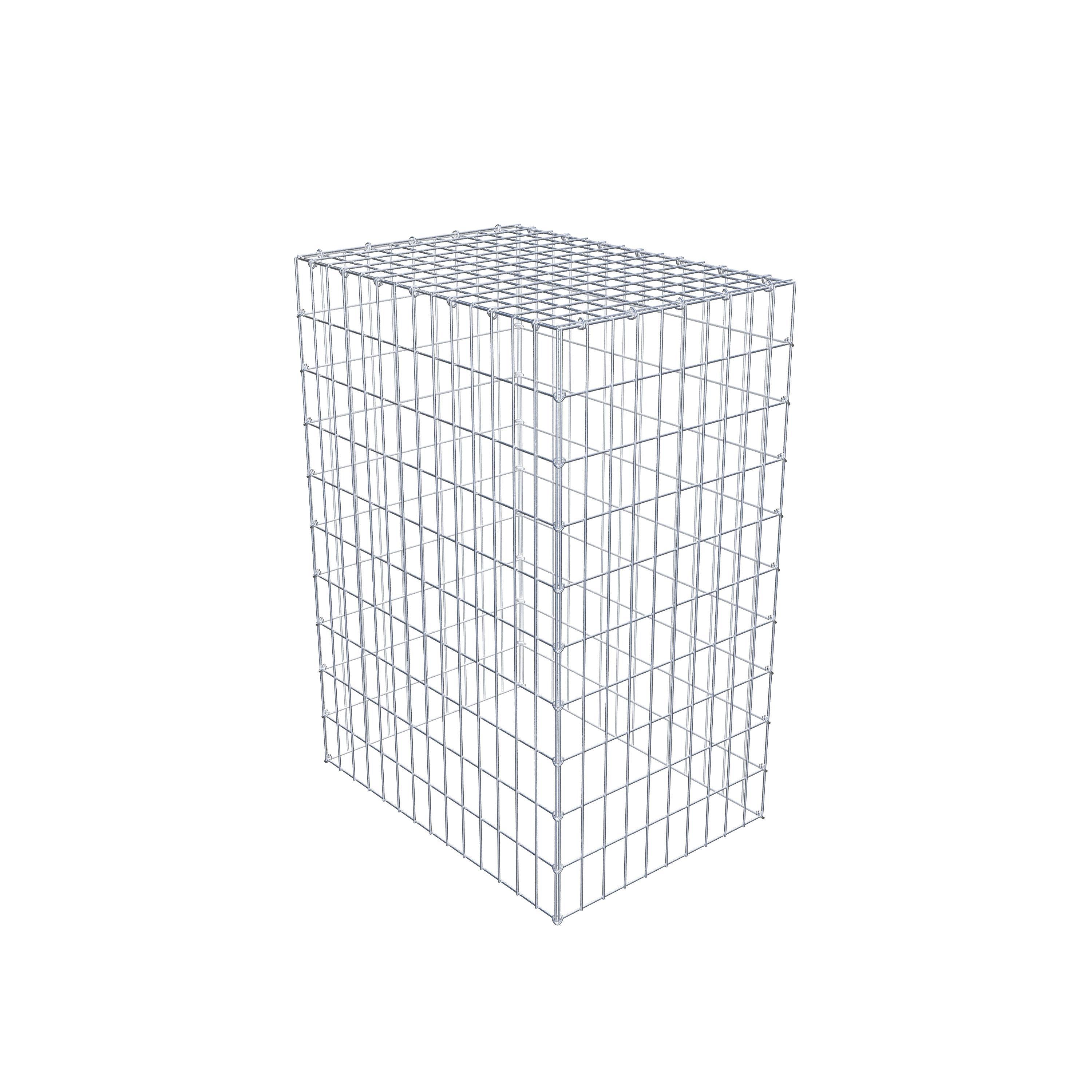 Typ 3 påbyggnadsgabion 100 cm x 70 cm x 50 cm (L x H x D), maskstorlek 5 cm x 10 cm, C-ring