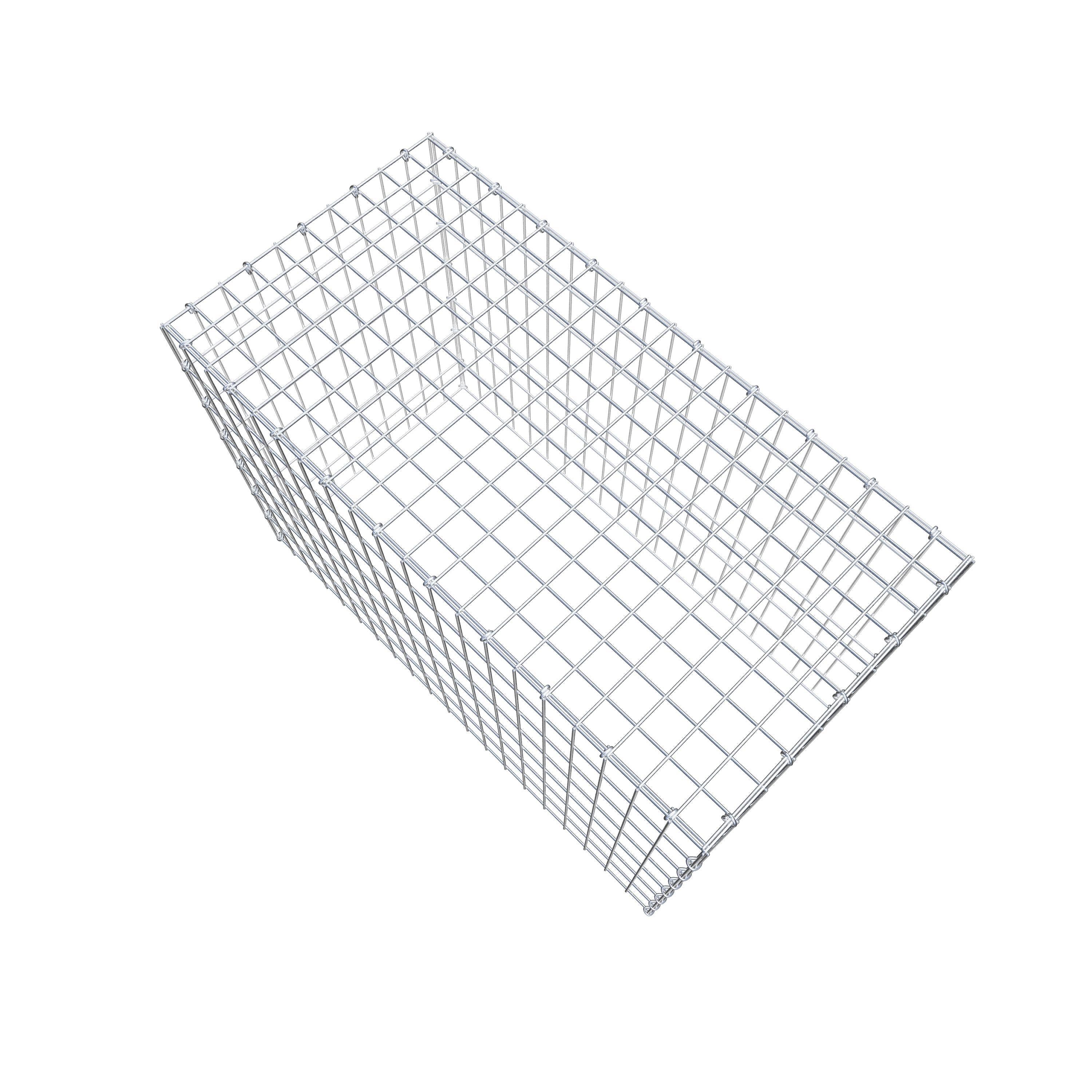 Typ 3 påbyggnadsgabion 100 cm x 70 cm x 50 cm (L x H x D), maskstorlek 5 cm x 10 cm, C-ring