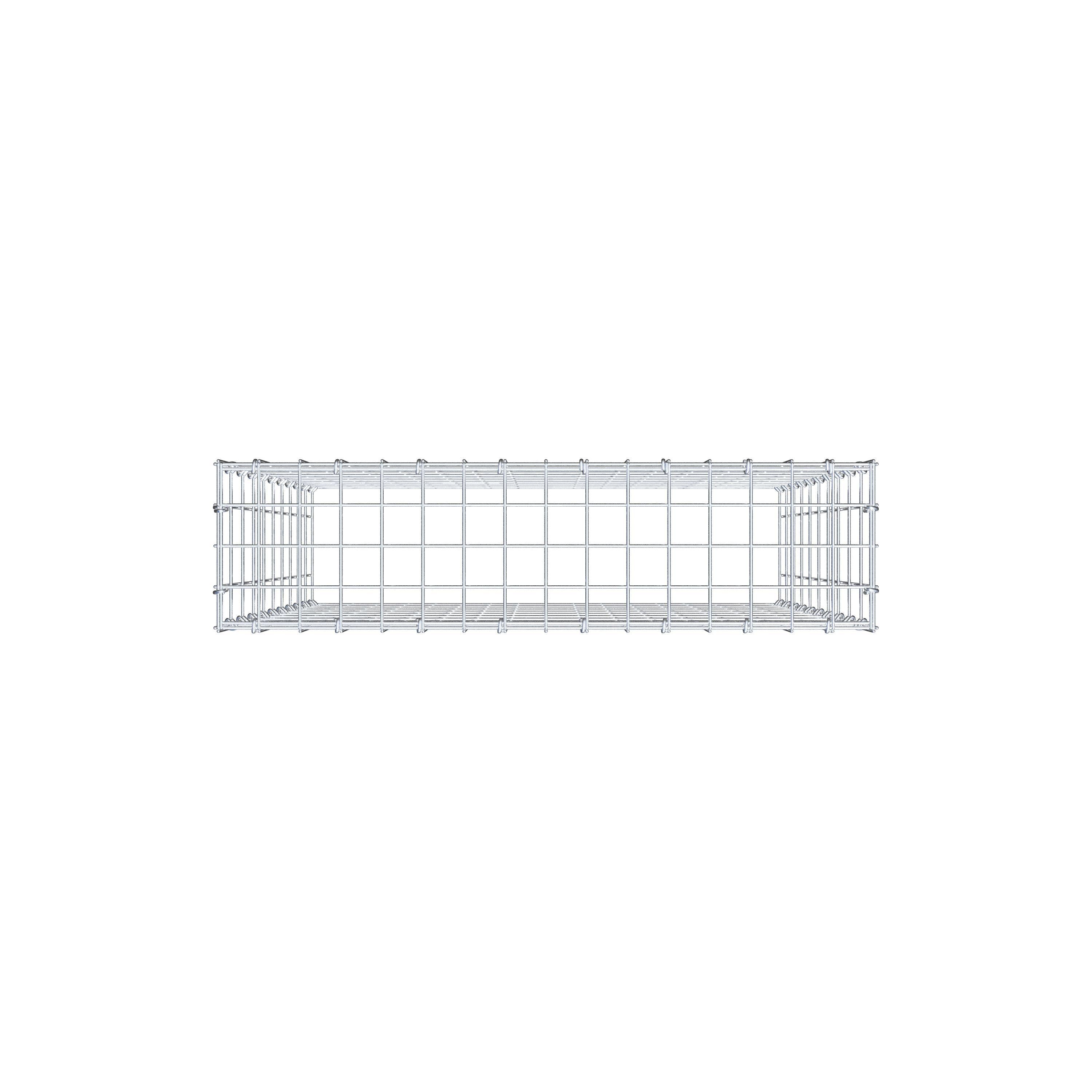 Typ 3 påbyggnadsgabion 100 cm x 80 cm x 20 cm (L x H x D), maskstorlek 5 cm x 10 cm, C-ring