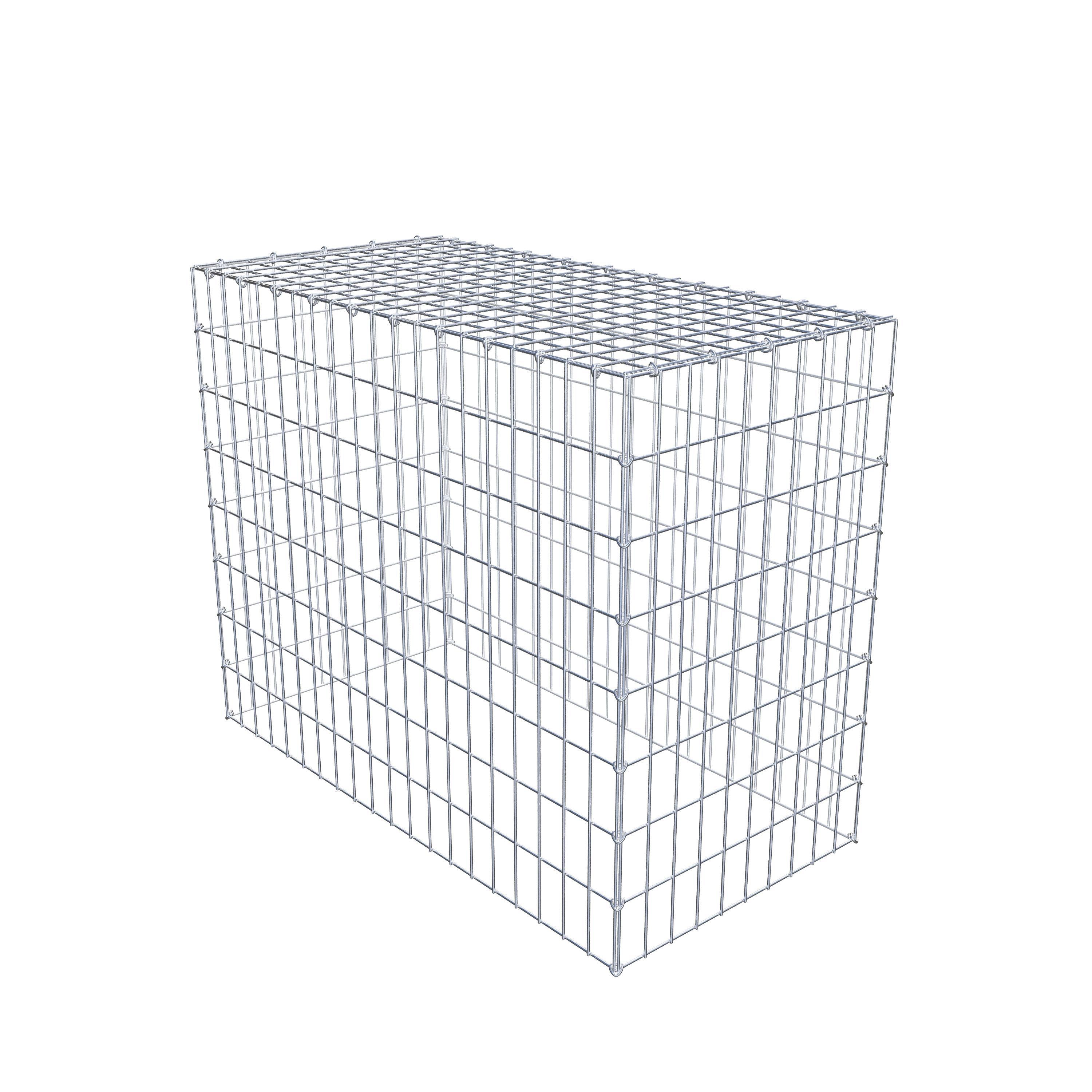 Typ 3 påbyggnadsgabion 100 cm x 80 cm x 50 cm (L x H x D), maskstorlek 5 cm x 10 cm, C-ring