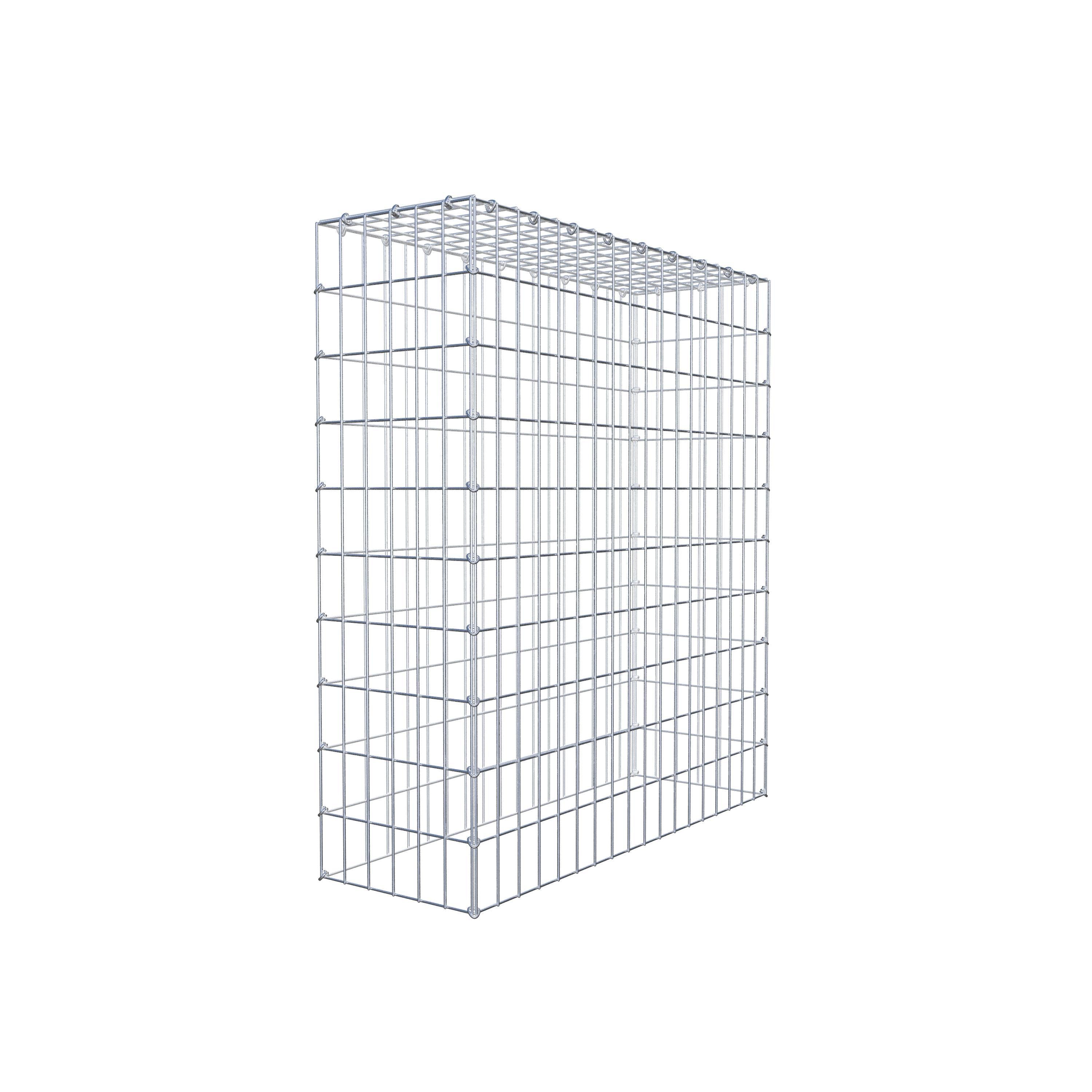 Typ 3 påbyggnadsgabion 100 cm x 90 cm x 30 cm (L x H x D), maskstorlek 5 cm x 10 cm, C-ring