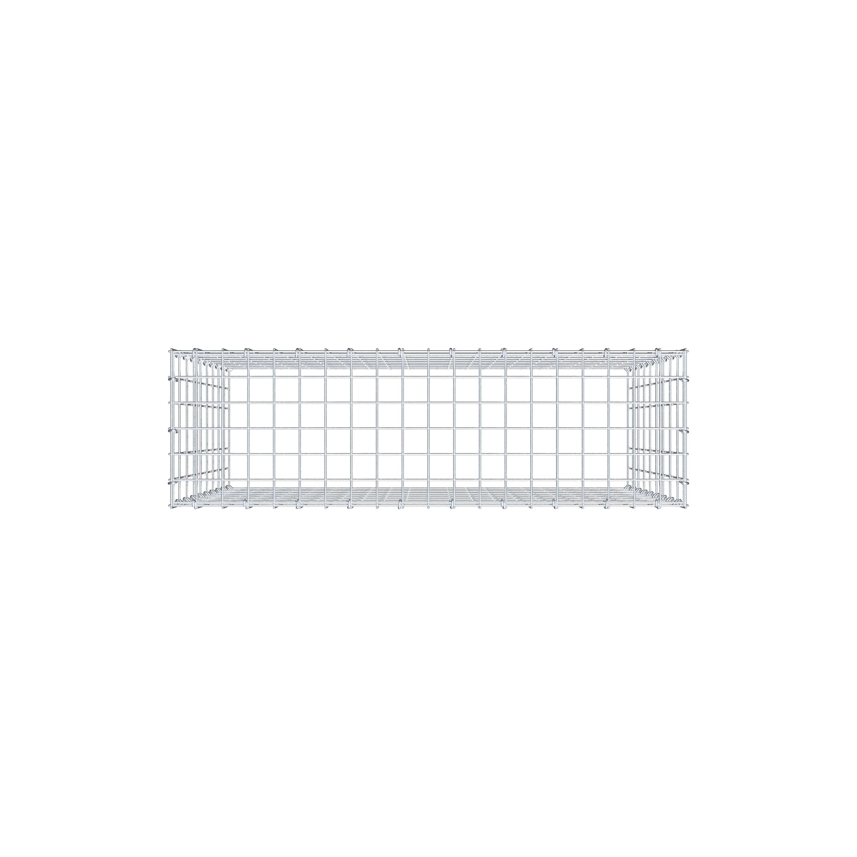 Typ 3 påbyggnadsgabion 100 cm x 90 cm x 30 cm (L x H x D), maskstorlek 5 cm x 10 cm, C-ring