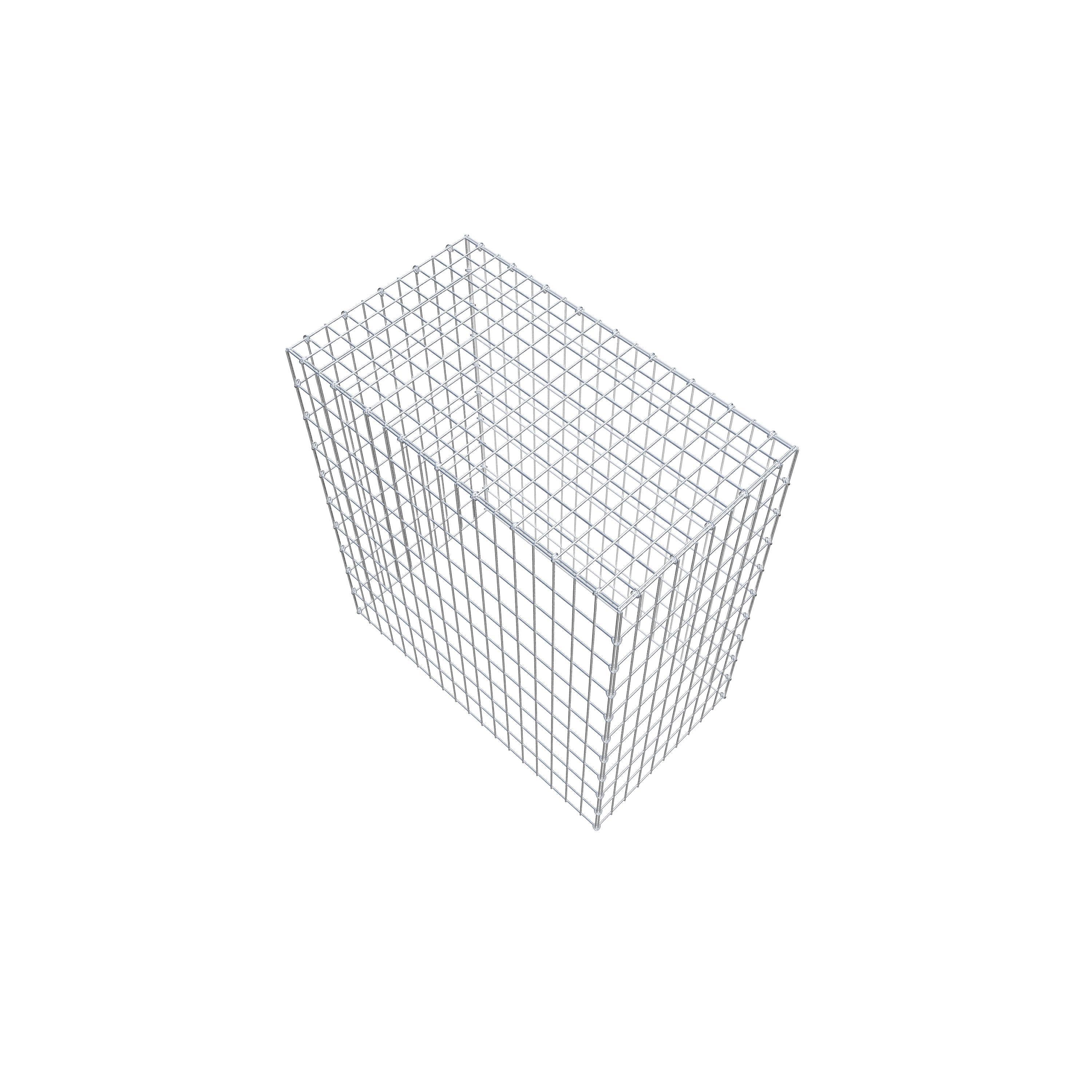 Typ 3 påbyggnadsgabion 100 cm x 90 cm x 50 cm (L x H x D), maskstorlek 5 cm x 10 cm, C-ring