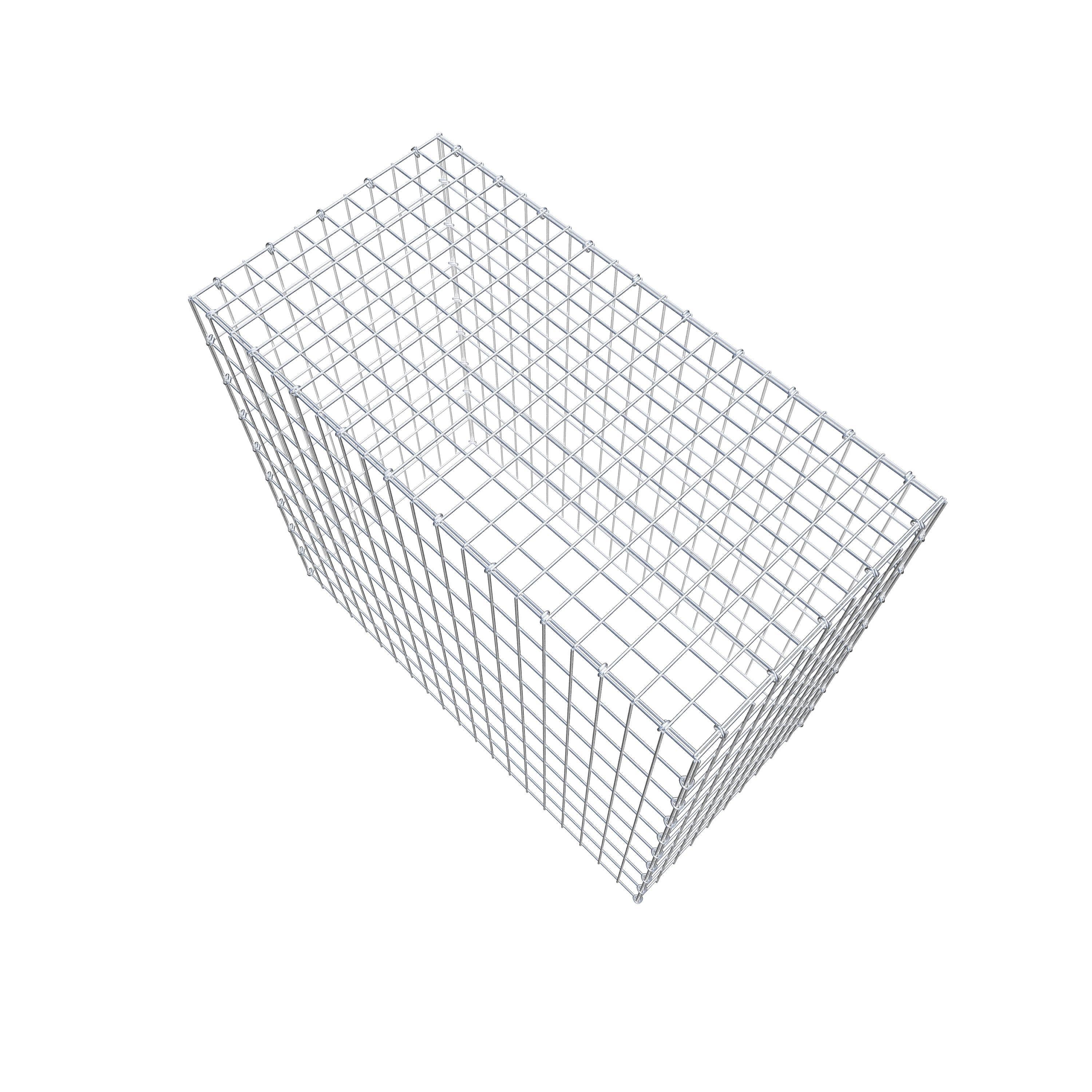 Typ 3 påbyggnadsgabion 100 cm x 90 cm x 50 cm (L x H x D), maskstorlek 5 cm x 10 cm, C-ring