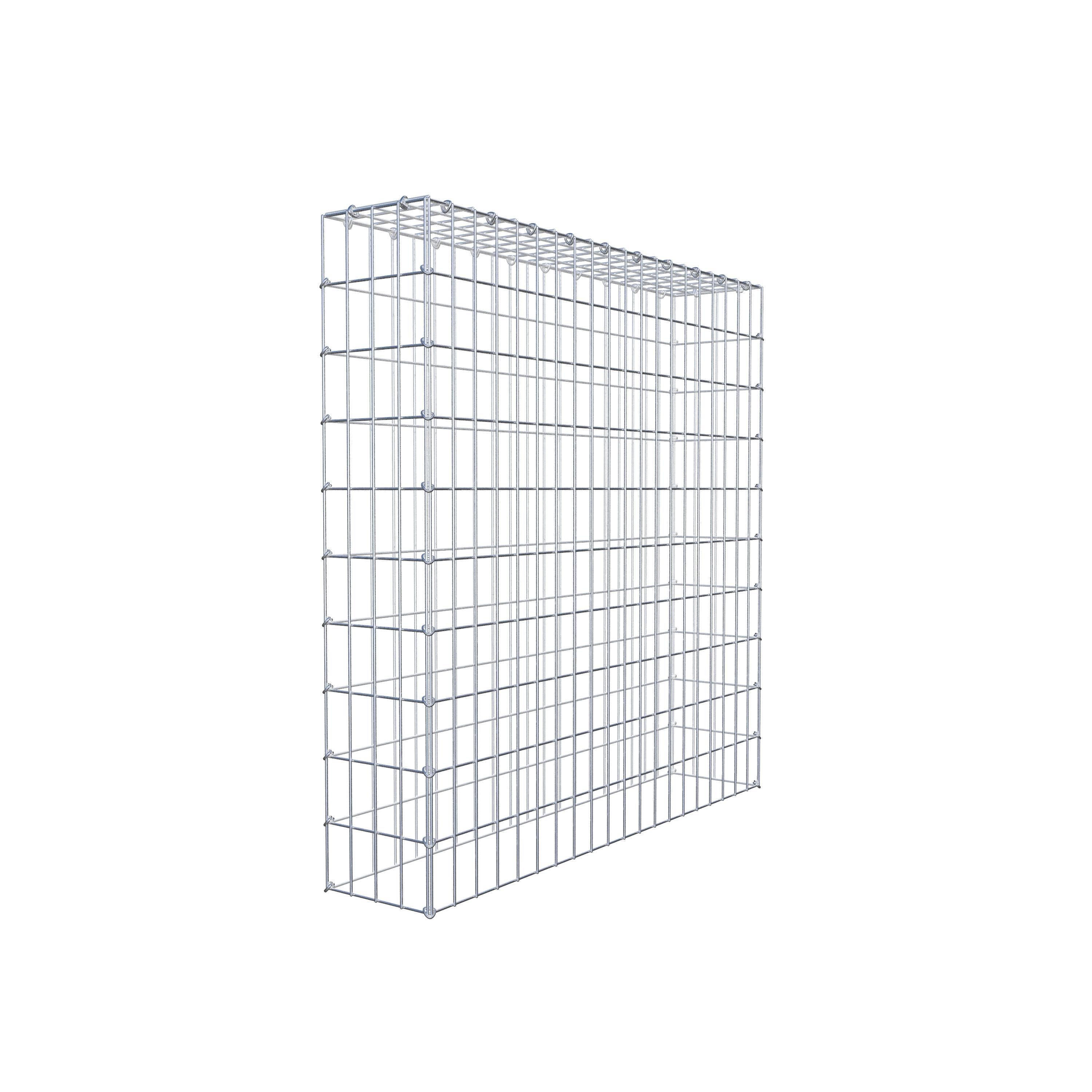 Typ 3 påbyggnadsgabion 100 cm x 100 cm x 20 cm (L x H x D), maskstorlek 5 cm x 10 cm, C-ring