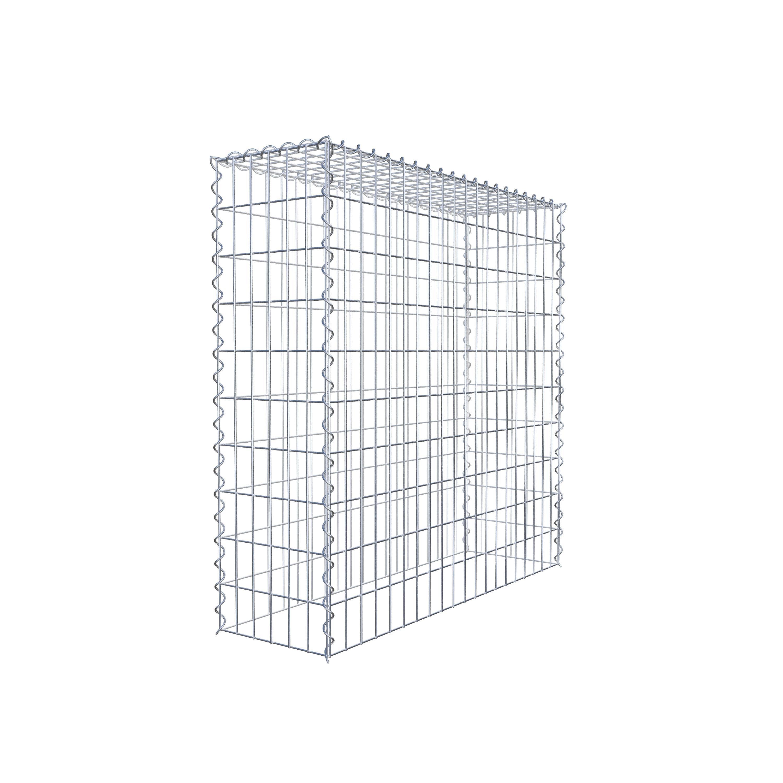 Gabion rapporté type 3 100 cm x 100 cm x 30 cm (L x H x P), mailles 5 cm x 10 cm, spirale