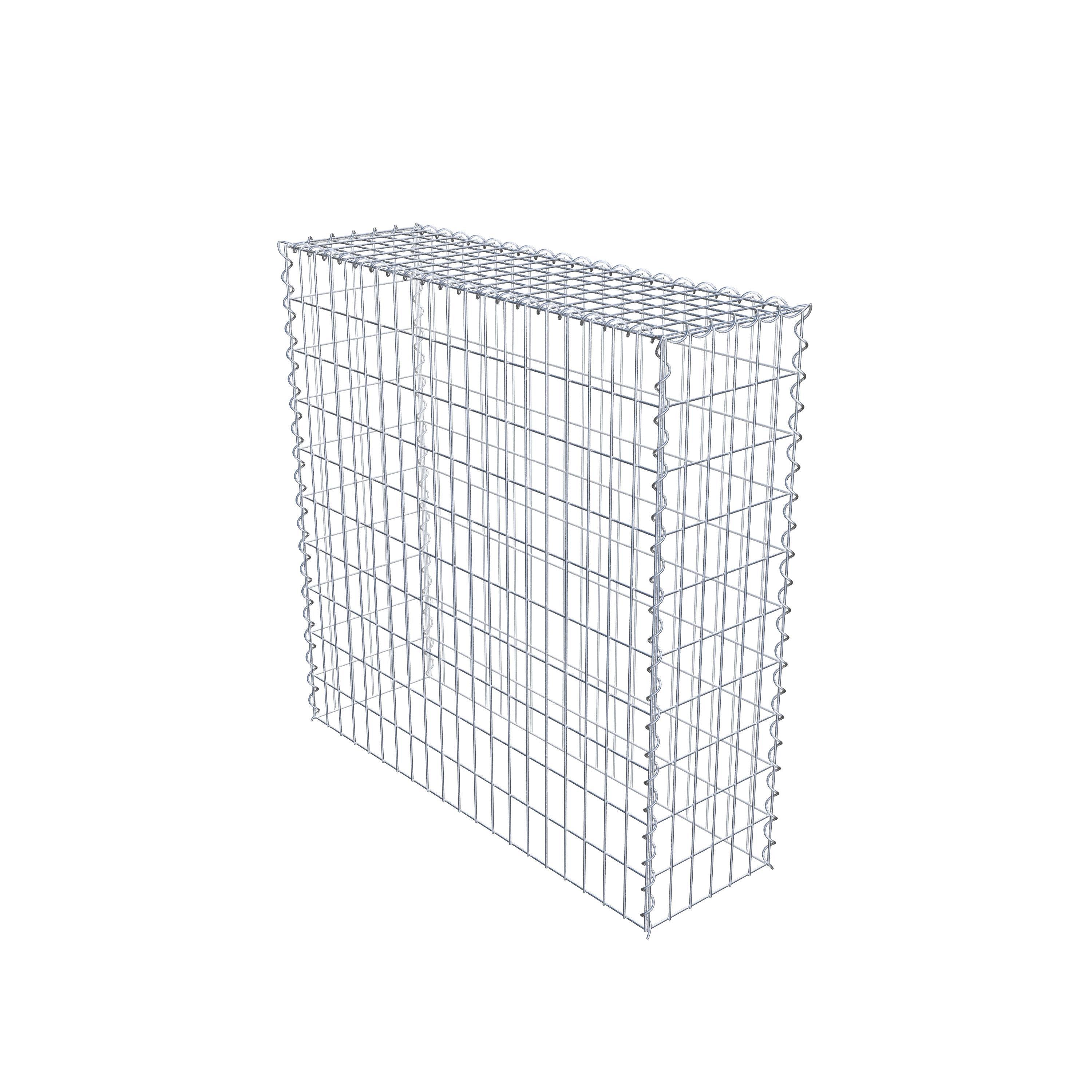 Gabion rapporté type 3 100 cm x 100 cm x 30 cm (L x H x P), mailles 5 cm x 10 cm, spirale