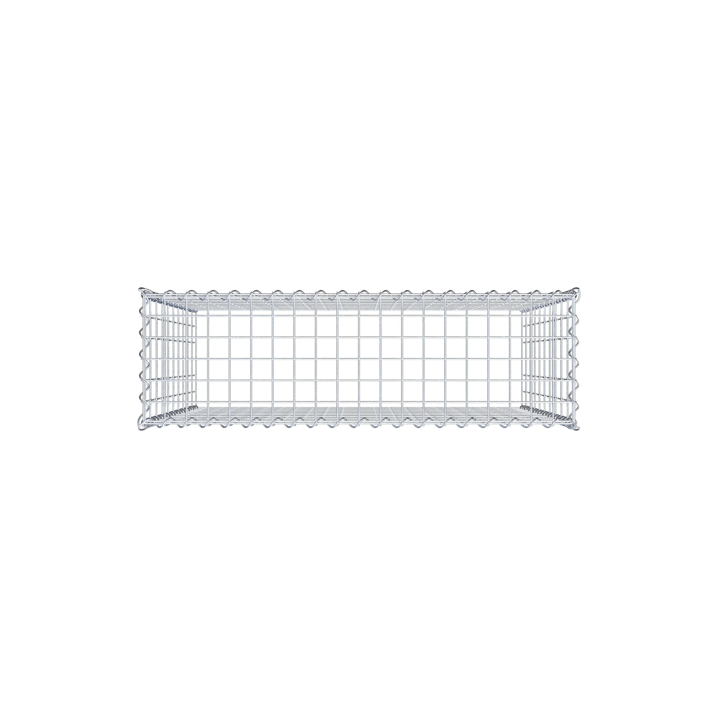 Gabion rapporté type 3 100 cm x 100 cm x 30 cm (L x H x P), mailles 5 cm x 10 cm, spirale