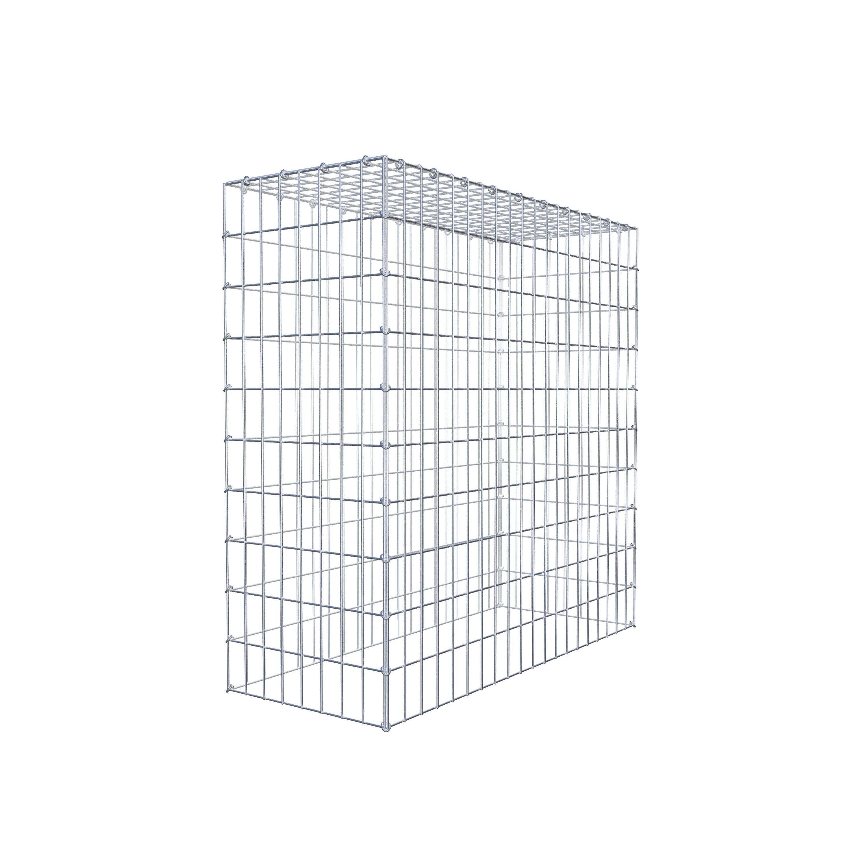 Typ 3 påbyggnadsgabion 100 cm x 100 cm x 40 cm (L x H x D), maskstorlek 5 cm x 10 cm, C-ring