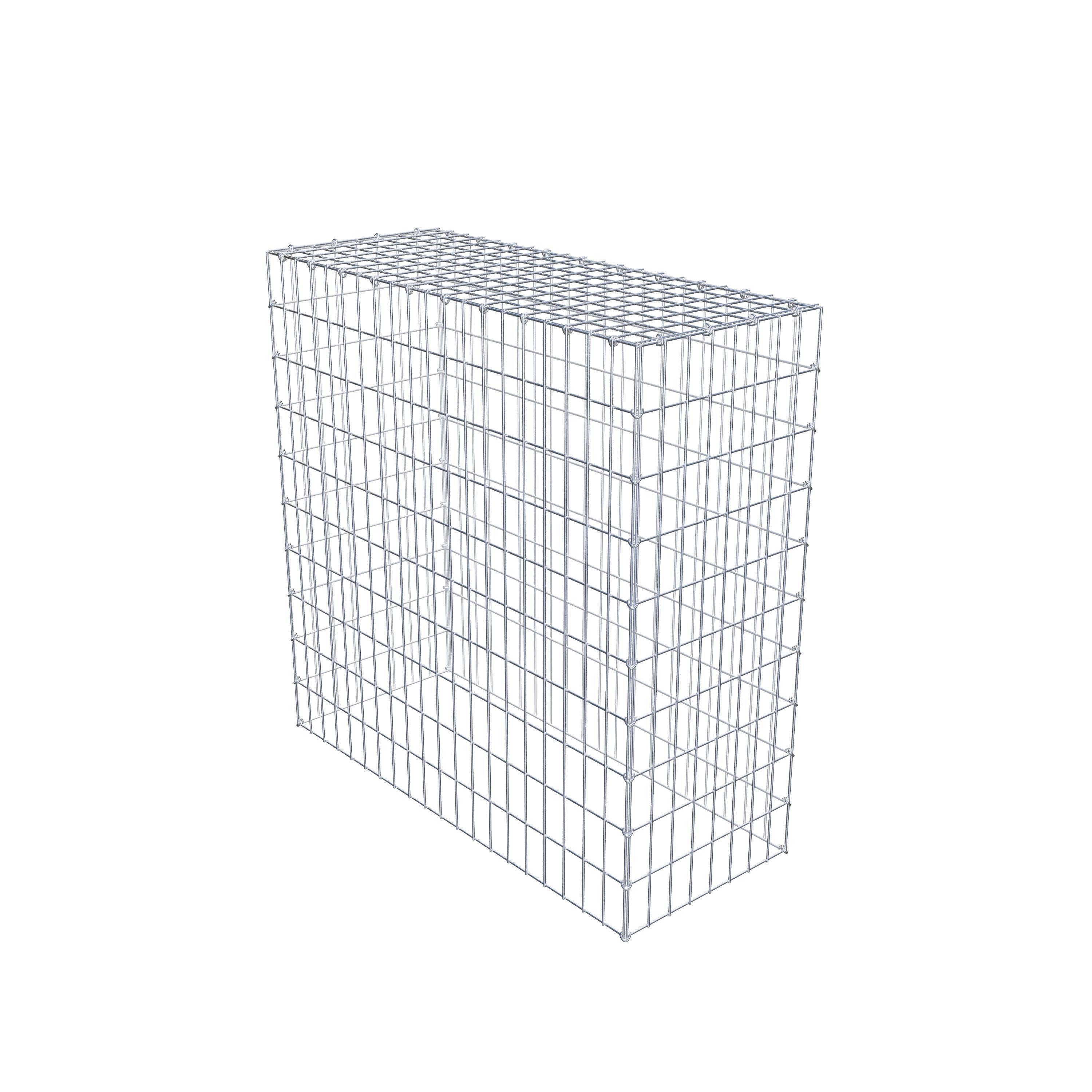 Typ 3 påbyggnadsgabion 100 cm x 100 cm x 40 cm (L x H x D), maskstorlek 5 cm x 10 cm, C-ring