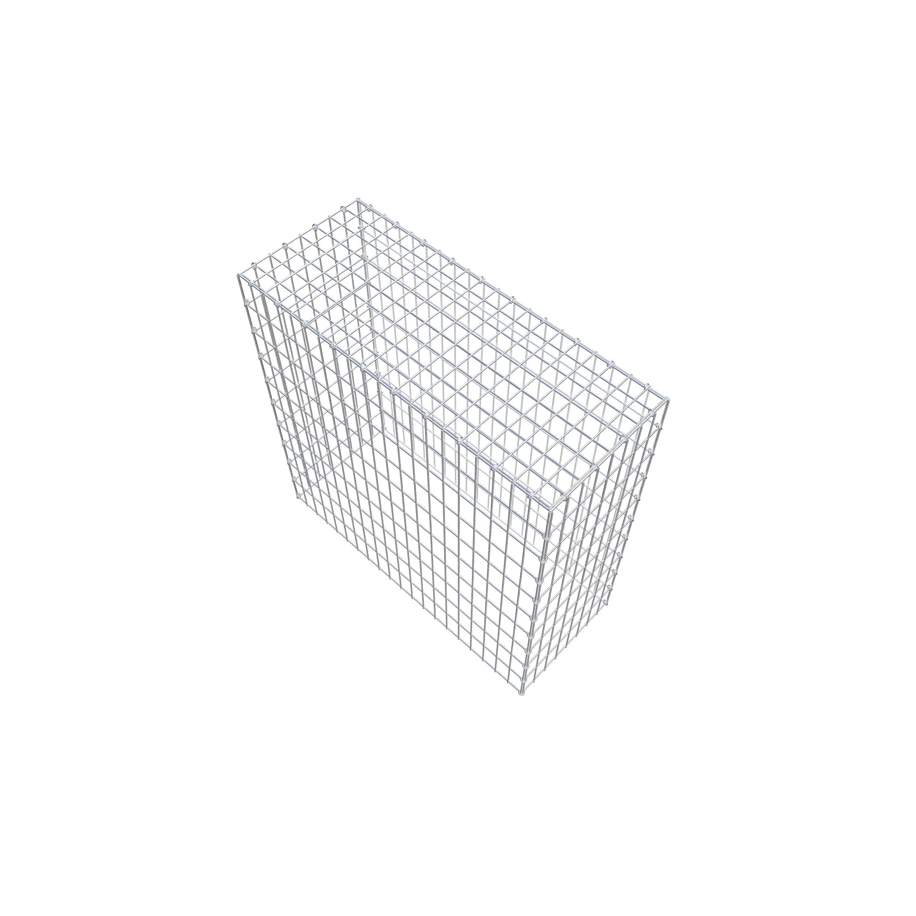 Typ 3 påbyggnadsgabion 100 cm x 100 cm x 40 cm (L x H x D), maskstorlek 5 cm x 10 cm, C-ring