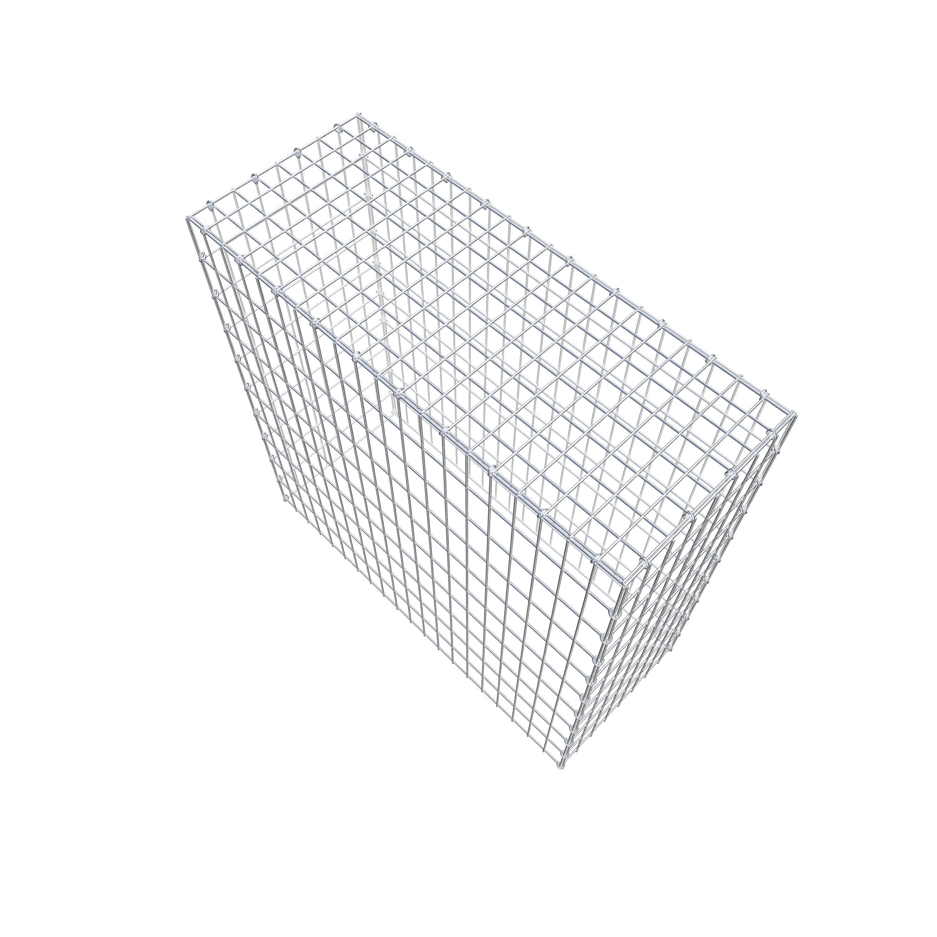 Typ 3 påbyggnadsgabion 100 cm x 100 cm x 40 cm (L x H x D), maskstorlek 5 cm x 10 cm, C-ring