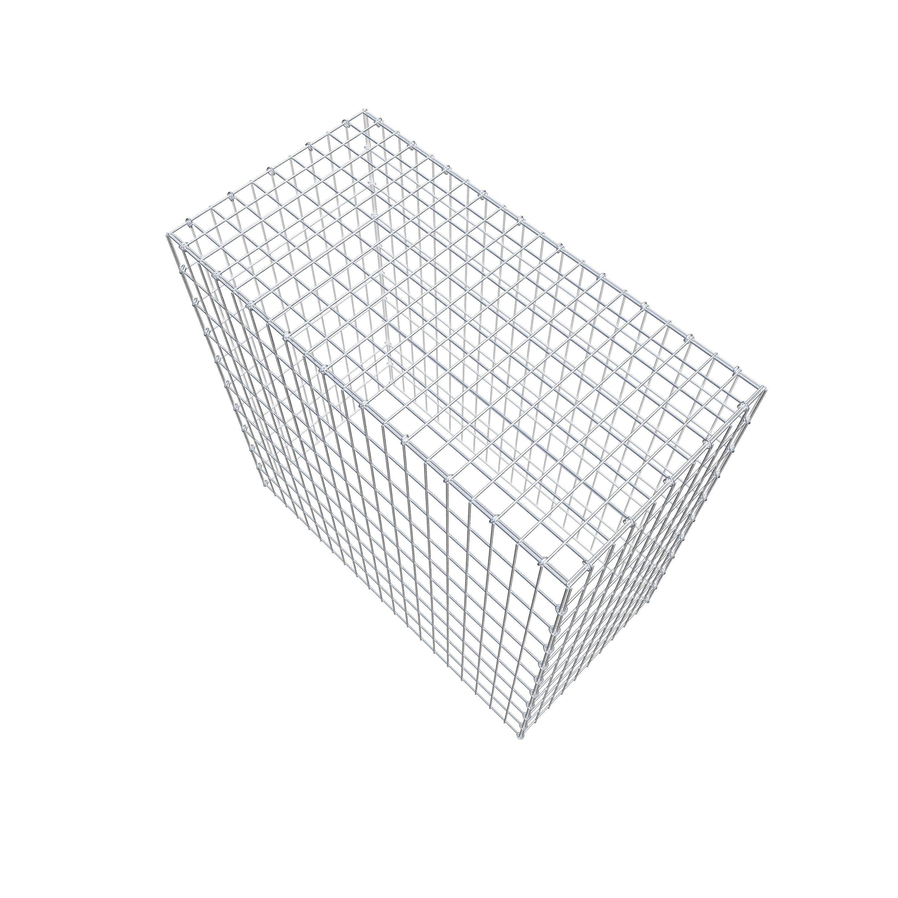 Monteret gabion type 3 100 cm x 100 cm x 50 cm (L x H x D), maskestørrelse 5 cm x 10 cm, C-ring