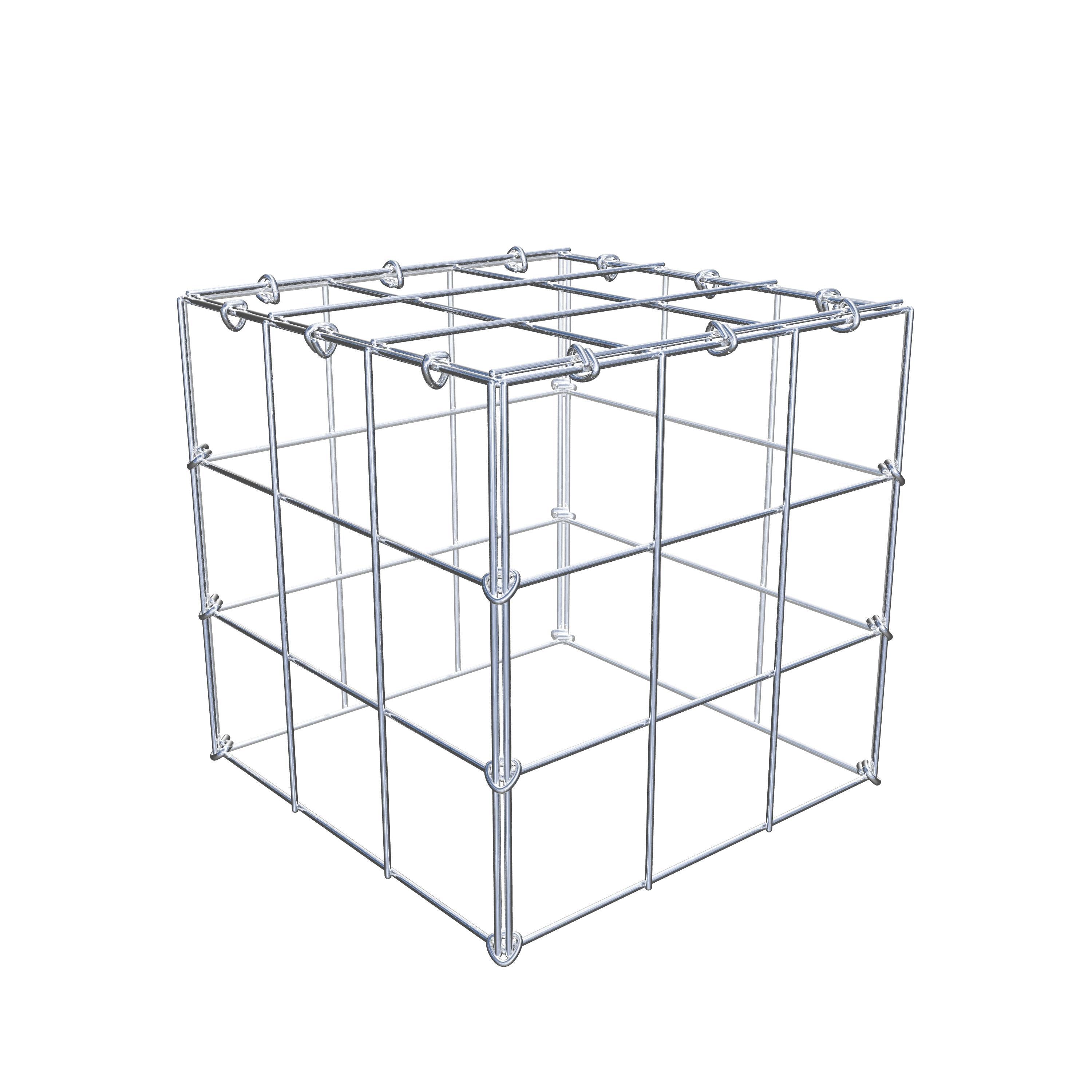 Monteret gabion type 3 30 cm x 30 cm x 30 cm (L x H x D), maskestørrelse 10 cm x 10 cm, C-ring