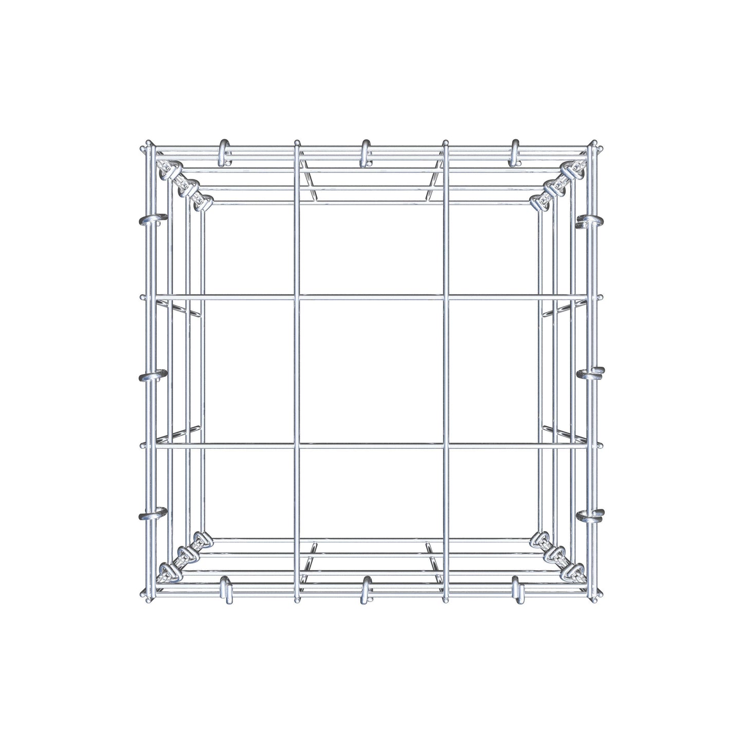 Gabião Tipo 3 30 cm x 30 cm x 30 cm (C x A x P), malhagem 10 cm x 10 cm, anel C