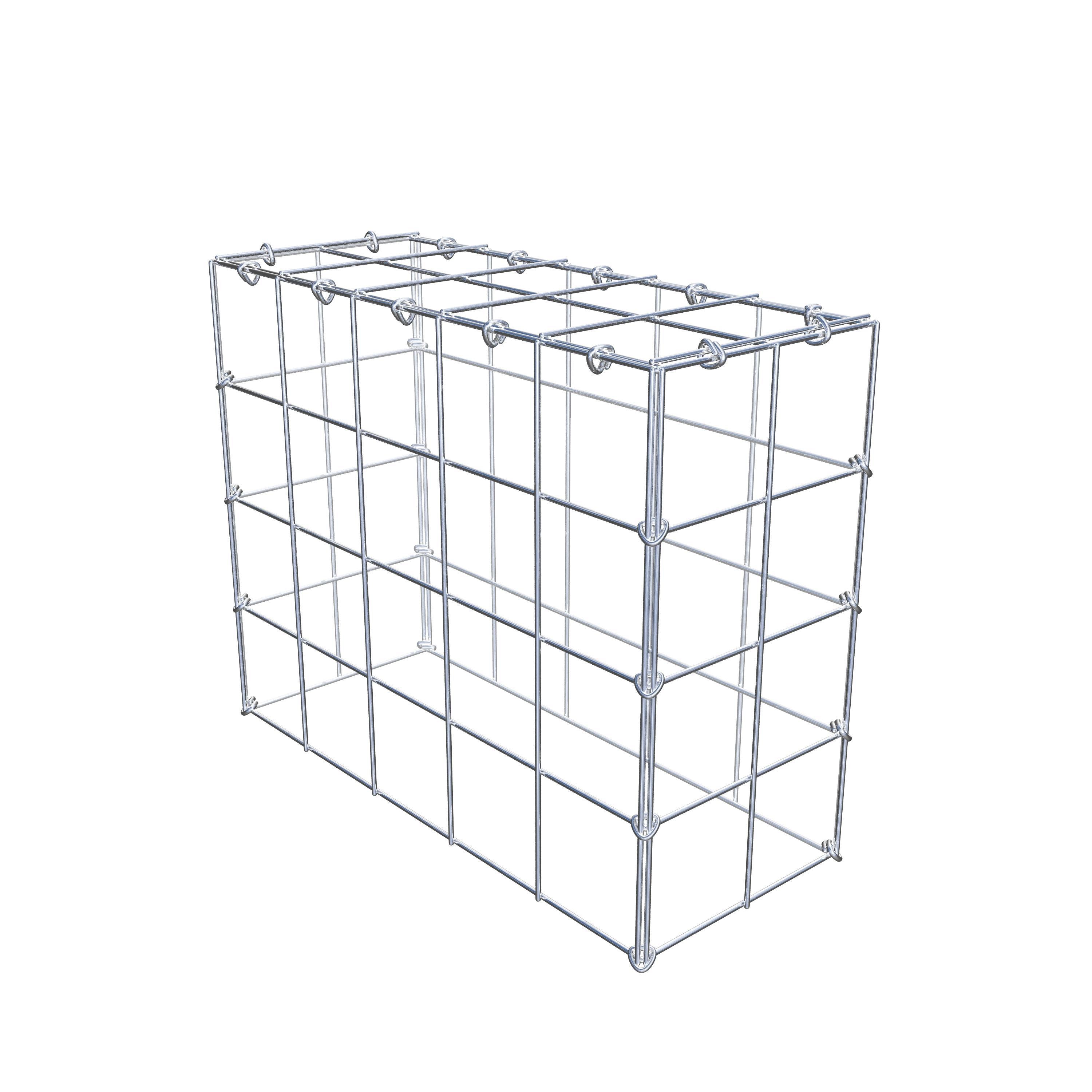 Monteret gabion type 3 50 cm x 40 cm x 20 cm (L x H x D), maskestørrelse 10 cm x 10 cm, C-ring