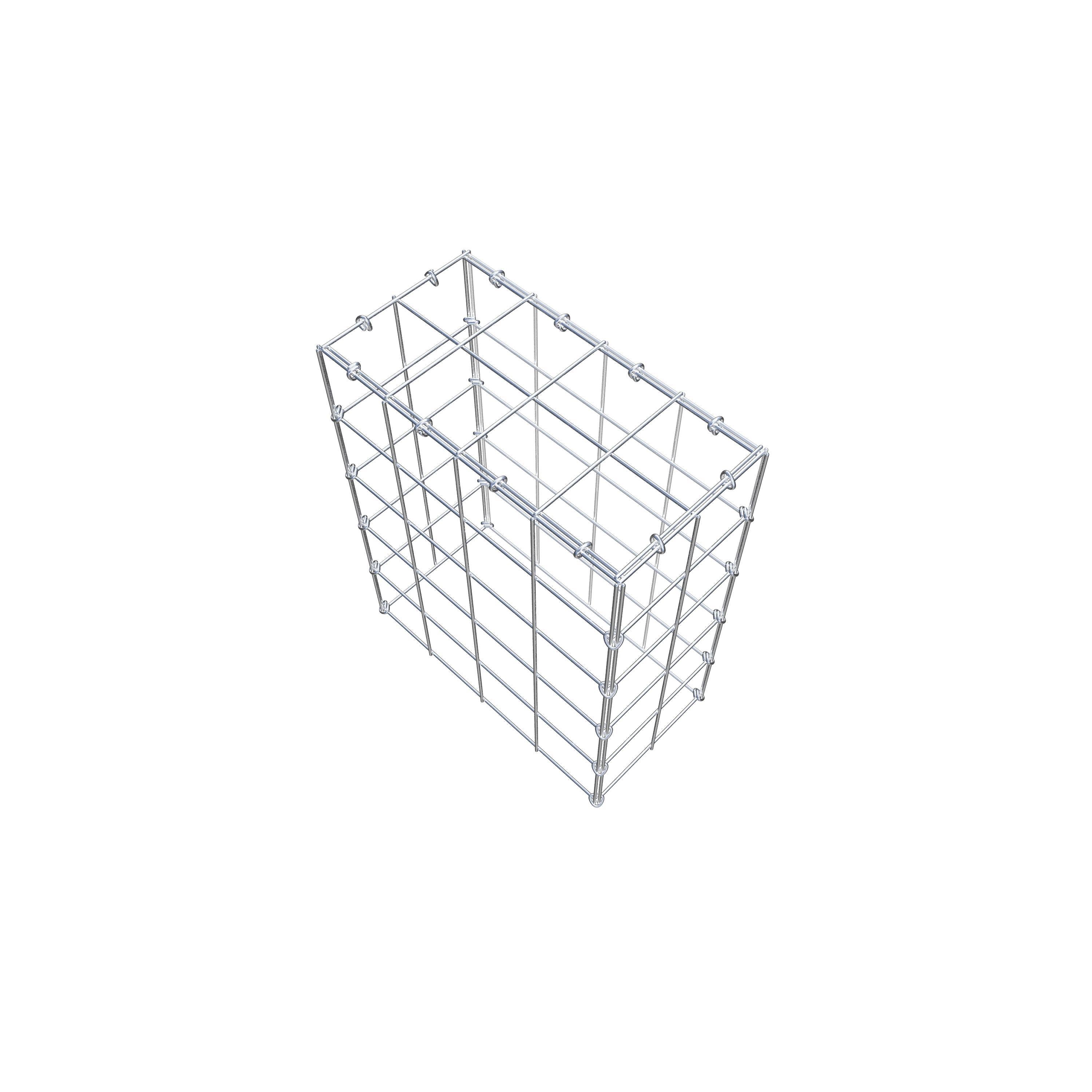 Monteret gabion type 3 50 cm x 40 cm x 20 cm (L x H x D), maskestørrelse 10 cm x 10 cm, C-ring