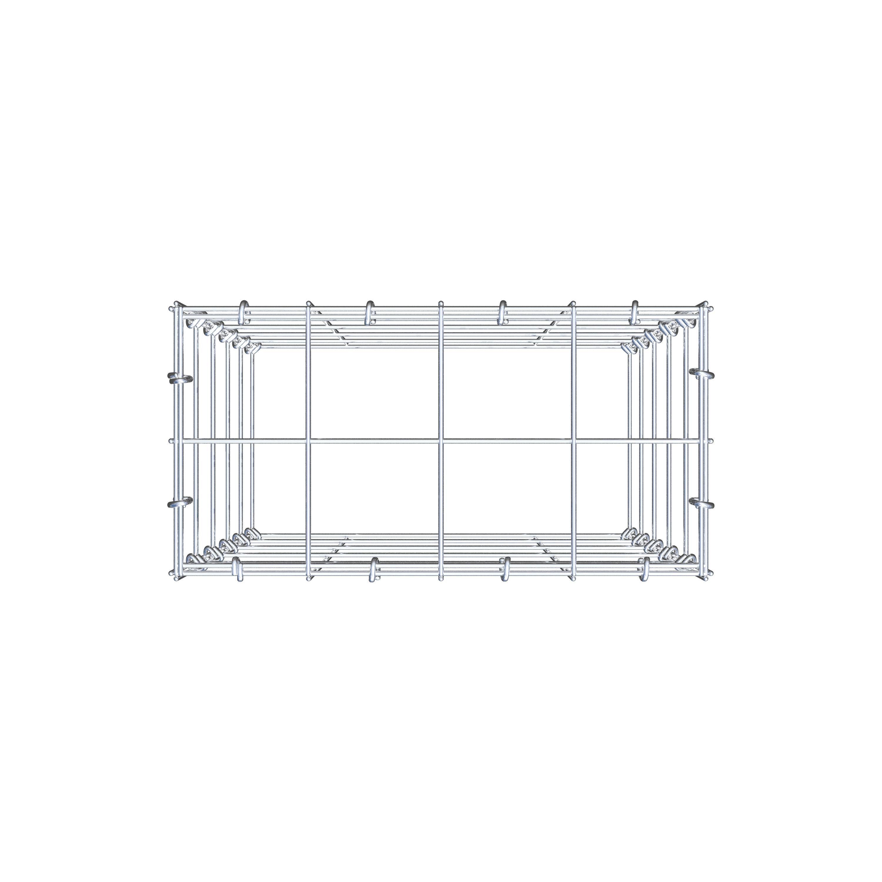 Fourche rapportée type 3 50 cm x 40 cm x 20 cm (L x H x P), mailles 10 cm x 10 cm, anneau C