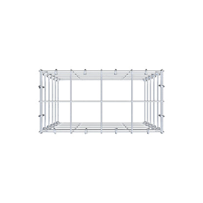 Mounted gabion type 3 50 cm x 40 cm x 20 cm (L x H x D), mesh size 10 cm x 10 cm, C-ring