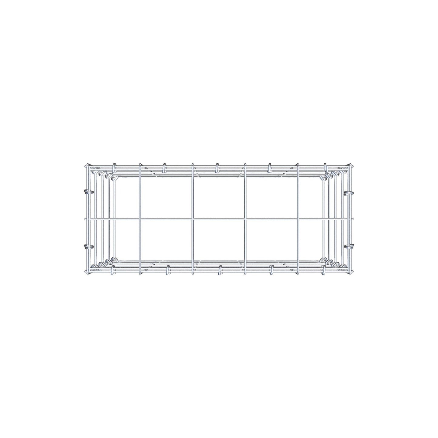 Mounted gabion type 3 50 cm x 40 cm x 20 cm (L x H x D), mesh size 10 cm x 10 cm, C-ring