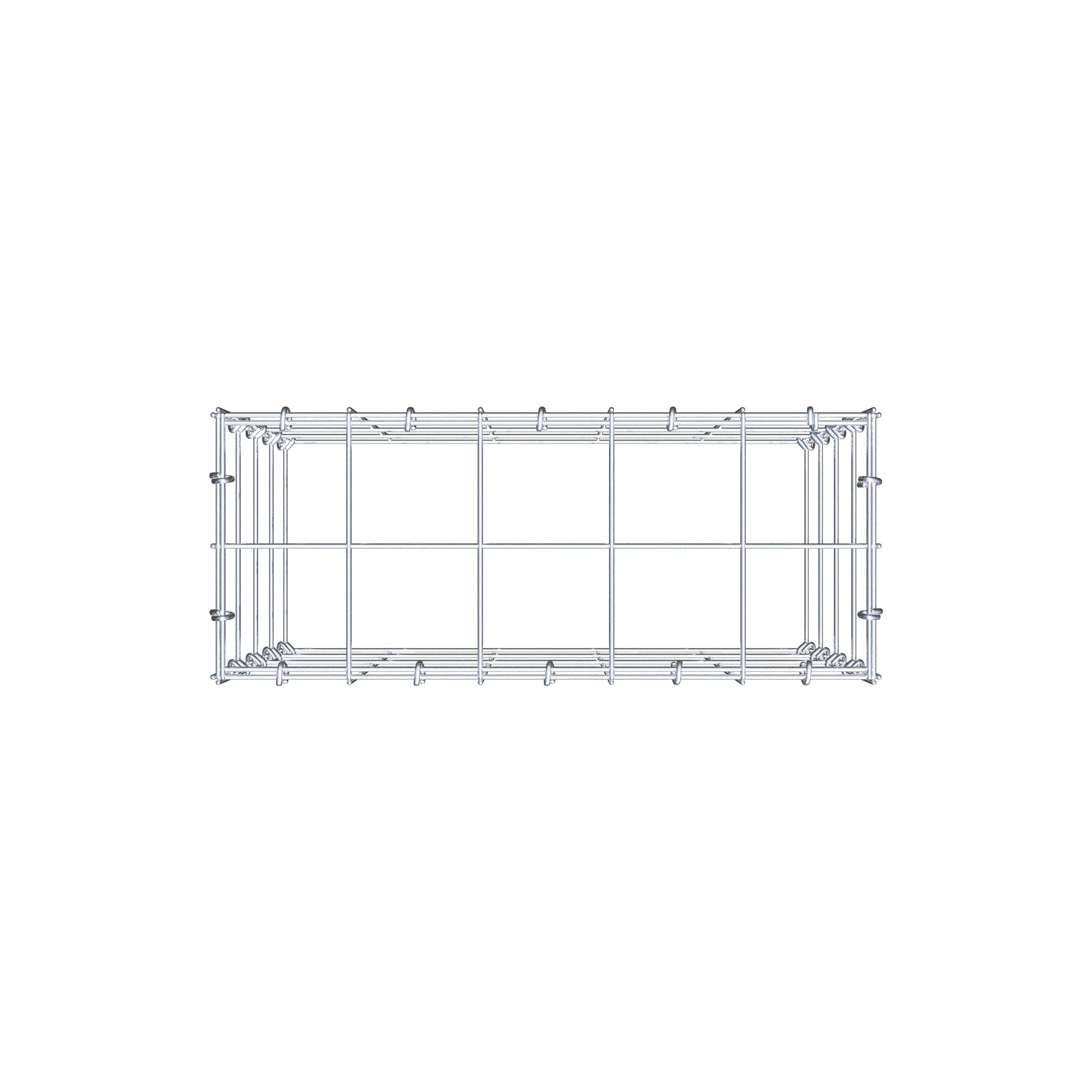 Fourche rapportée type 3 50 cm x 40 cm x 20 cm (L x H x P), mailles 10 cm x 10 cm, anneau C