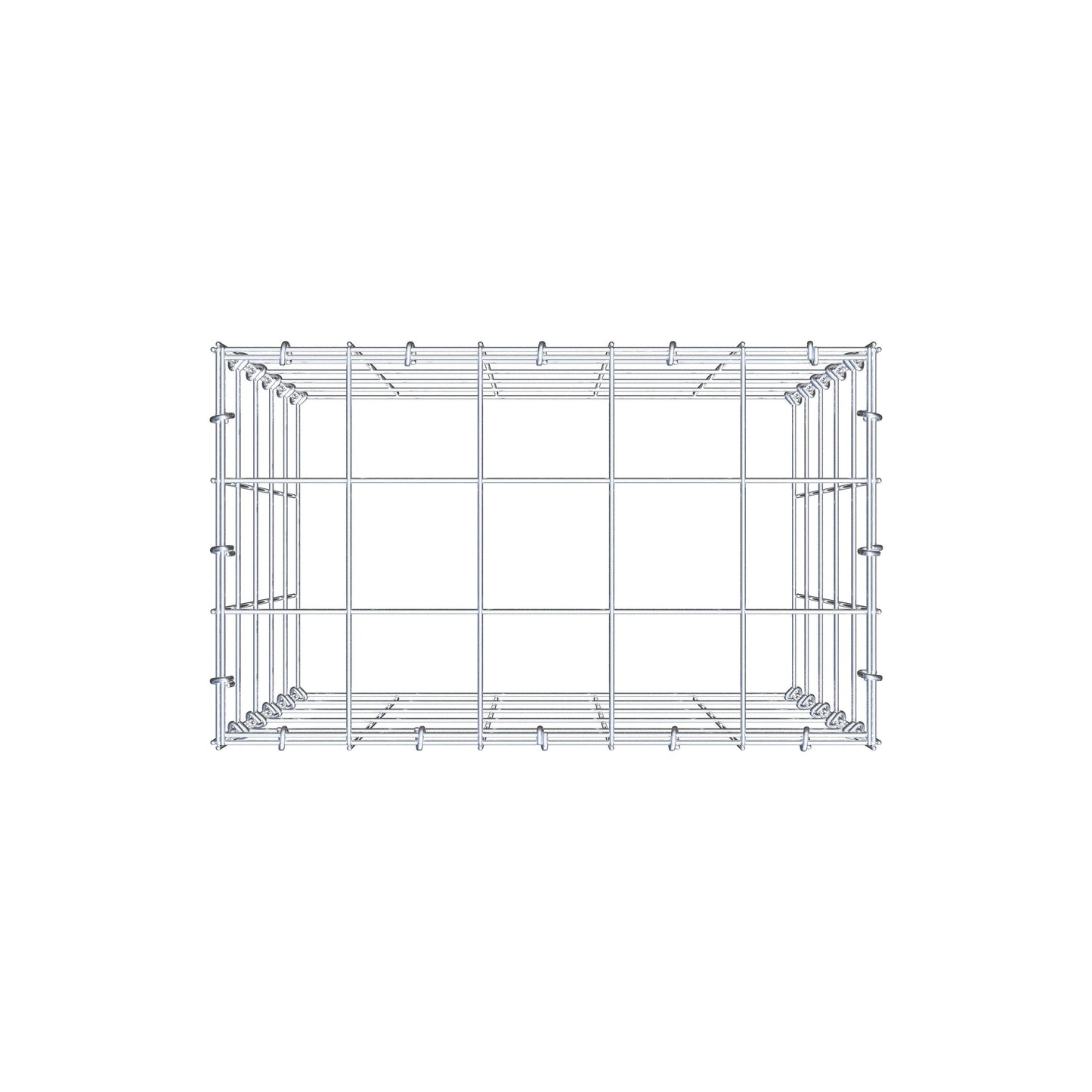 Gabião Tipo 3 50 cm x 50 cm x 30 cm (C x A x P), malhagem 10 cm x 10 cm, anel C