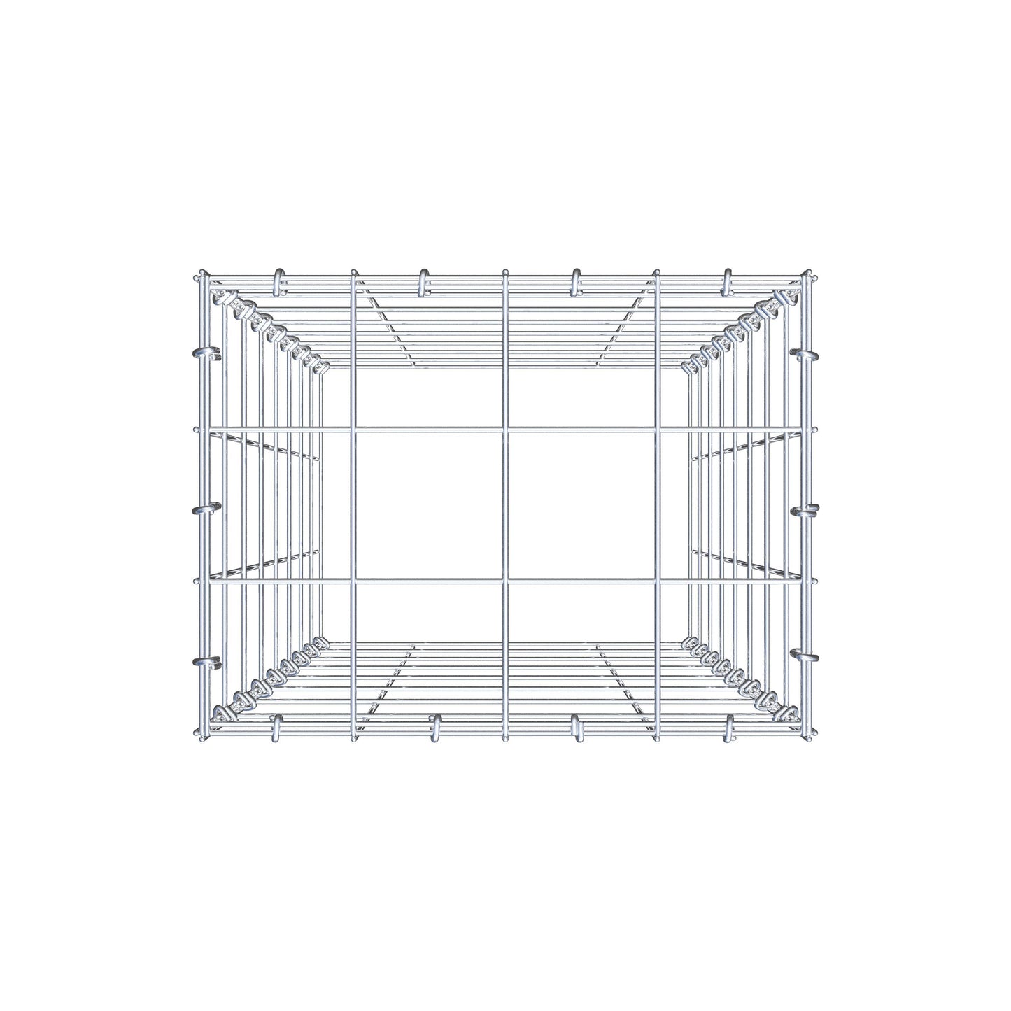 Gabião Tipo 3 80 cm x 40 cm x 30 cm (C x A x P), malhagem 10 cm x 10 cm, anel C