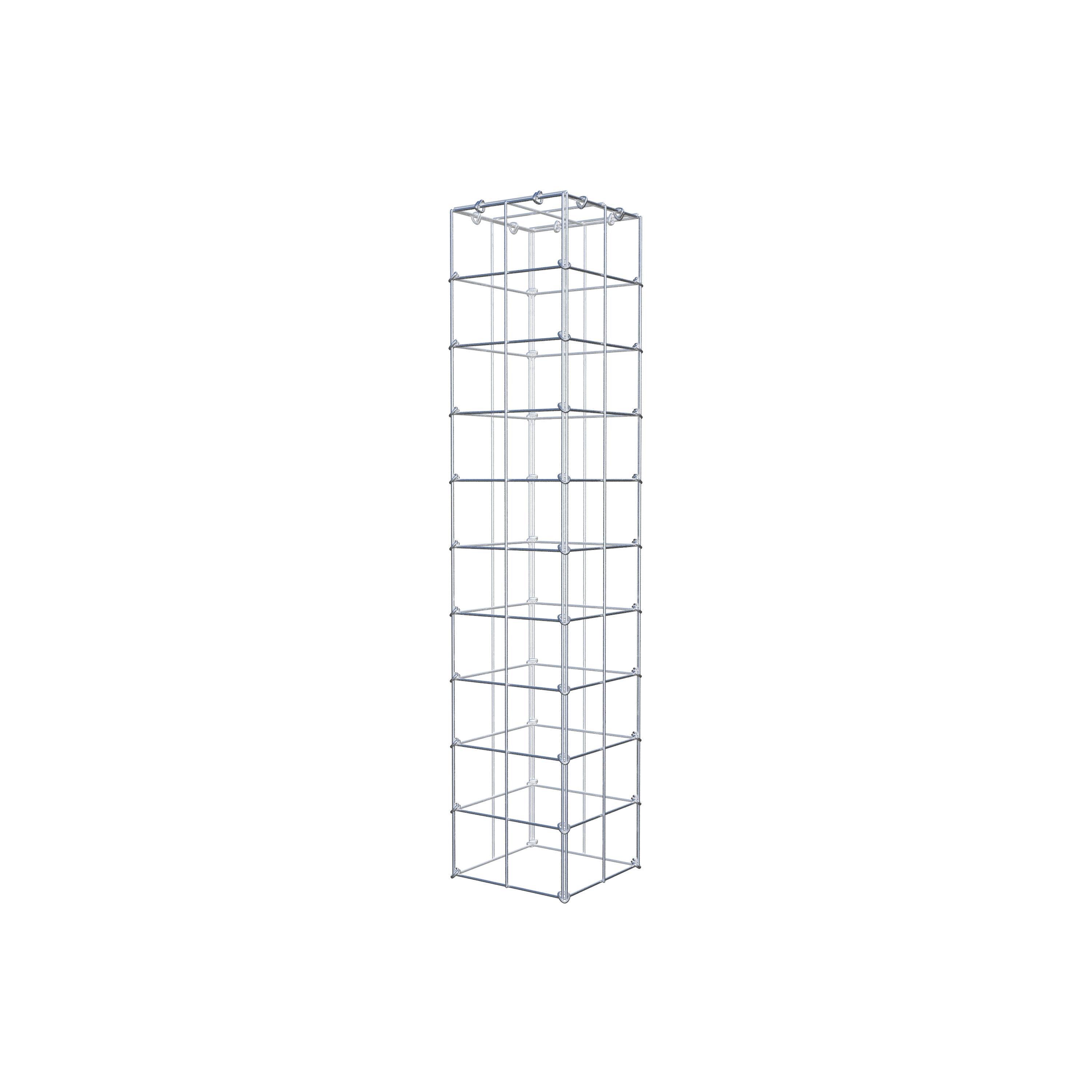 Typ 3 påbyggnadsgabion 100 cm x 20 cm x 20 cm (L x H x D), maskstorlek 10 cm x 10 cm, C-ring