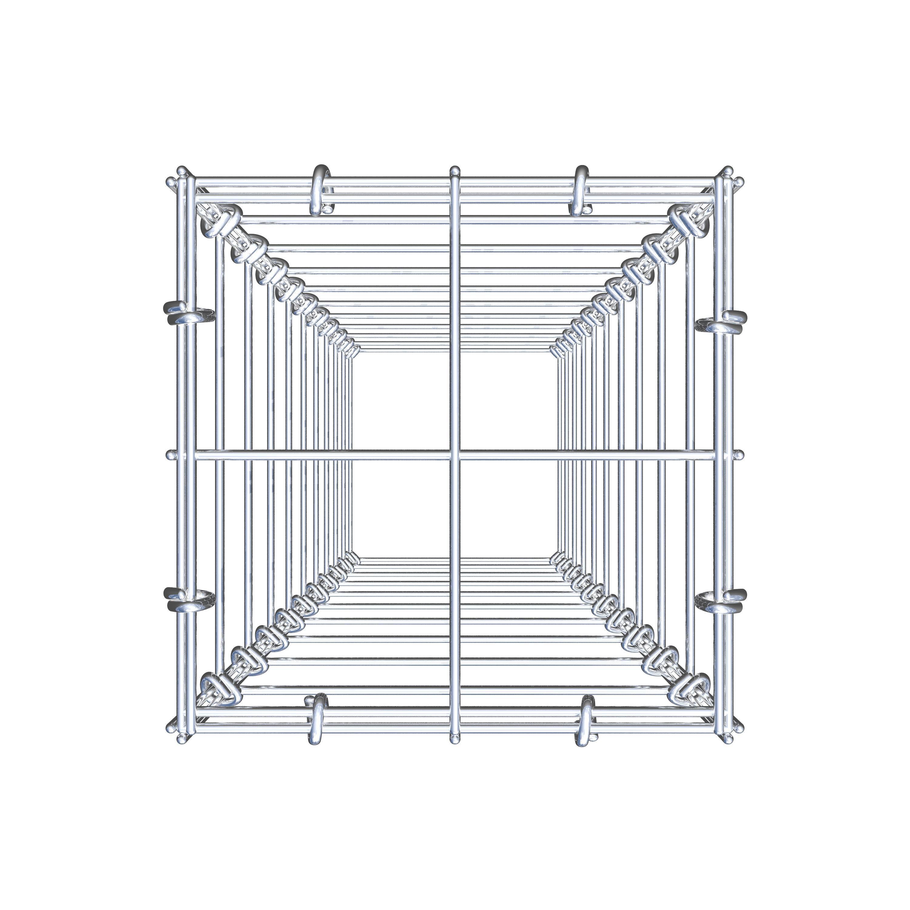 Typ 3 påbyggnadsgabion 100 cm x 20 cm x 20 cm (L x H x D), maskstorlek 10 cm x 10 cm, C-ring