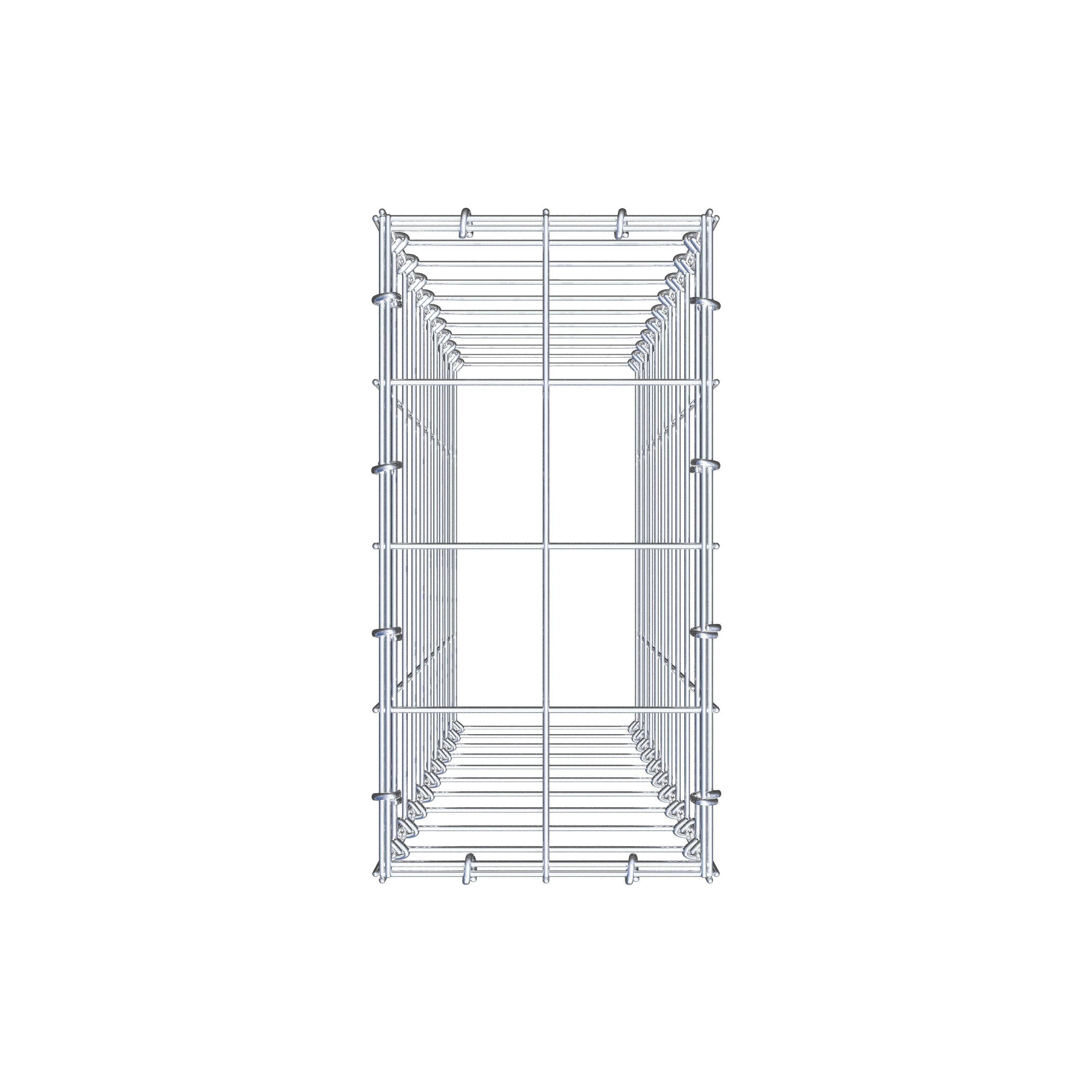 Type 3 oplegkorf 100 cm x 20 cm x 40 cm (L x H x D), maaswijdte 10 cm x 10 cm, C-ring