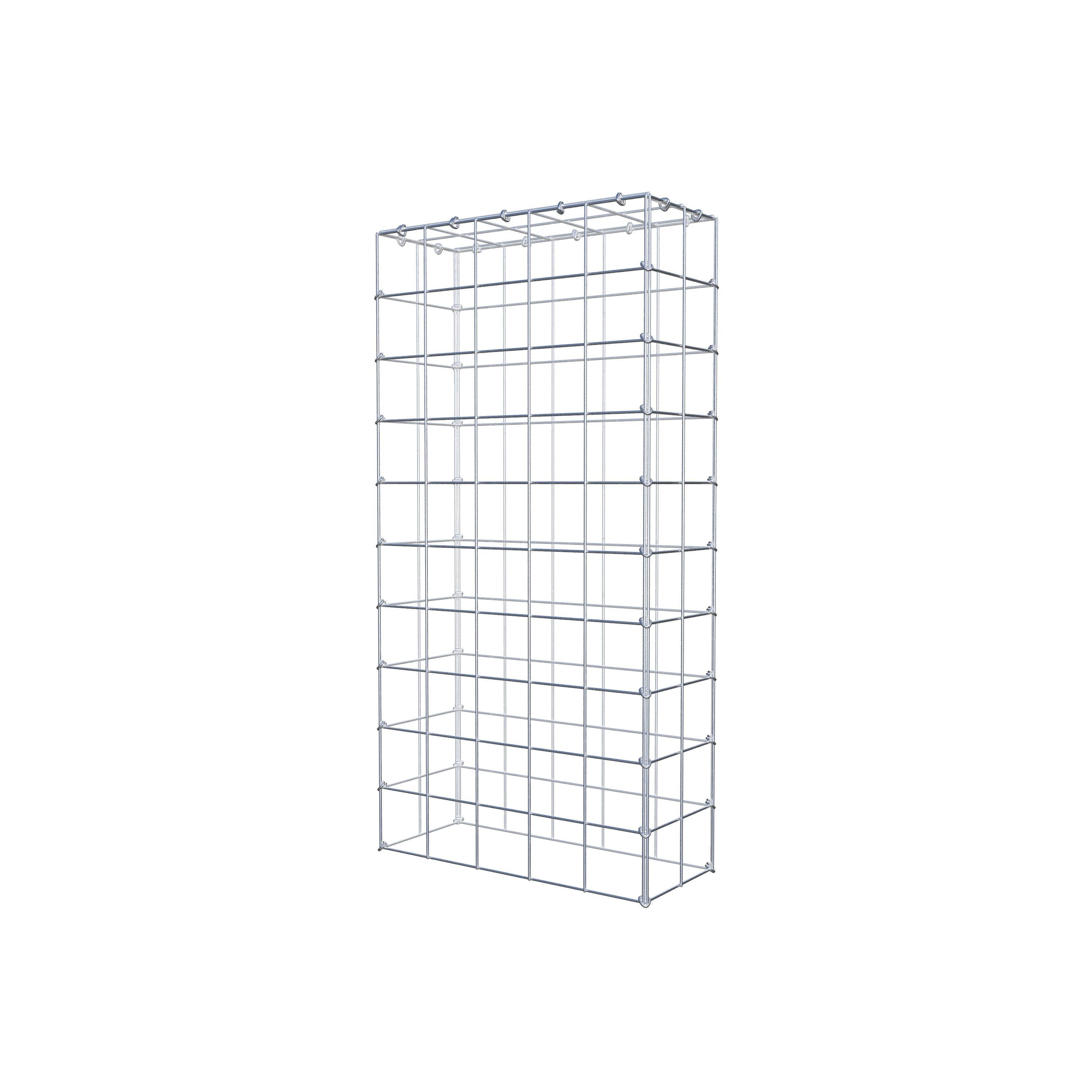 Typ 3 påbyggnadsgabion 100 cm x 20 cm x 50 cm (L x H x D), maskstorlek 10 cm x 10 cm, C-ring