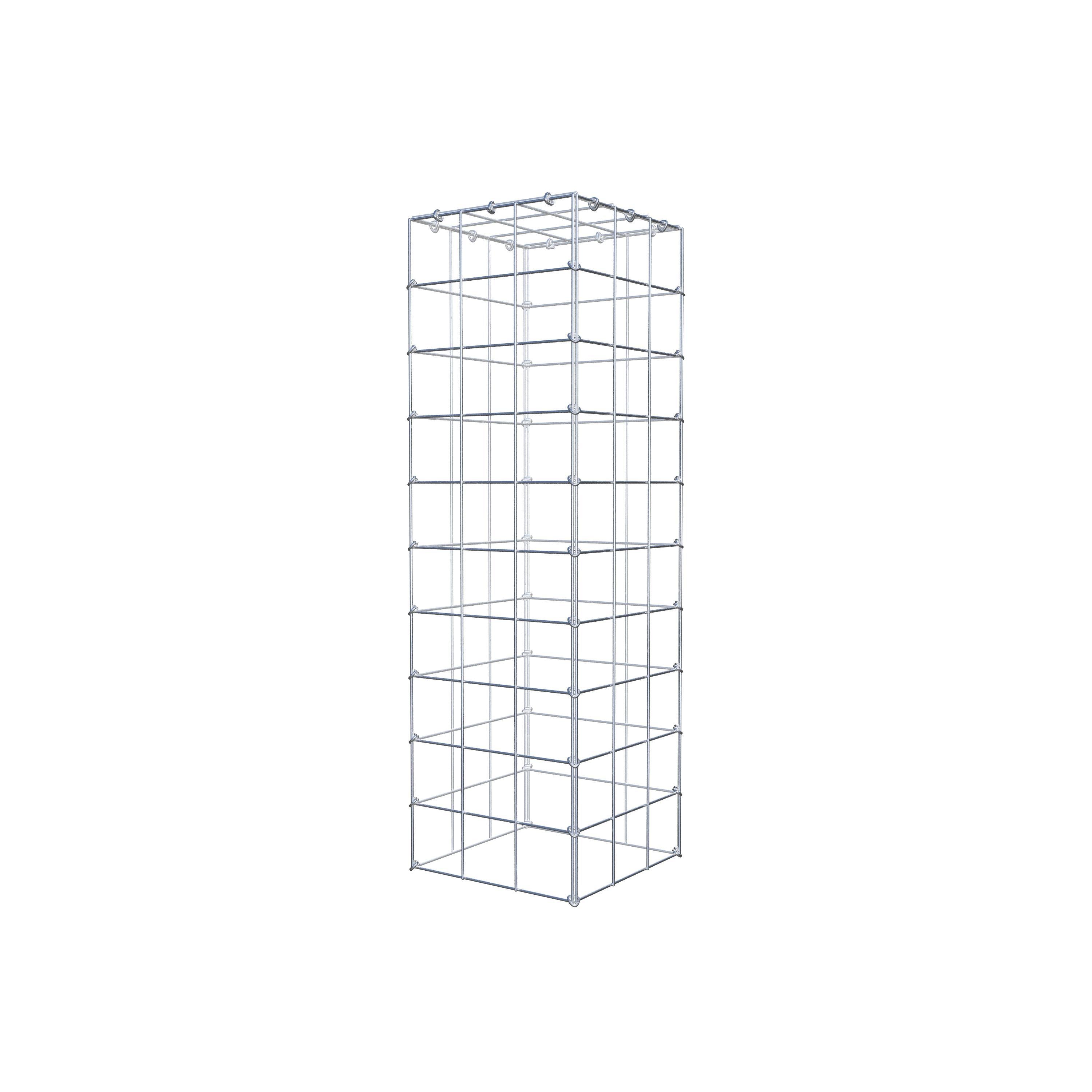 Typ 3 påbyggnadsgabion 100 cm x 30 cm x 30 cm (L x H x D), maskstorlek 10 cm x 10 cm, C-ring