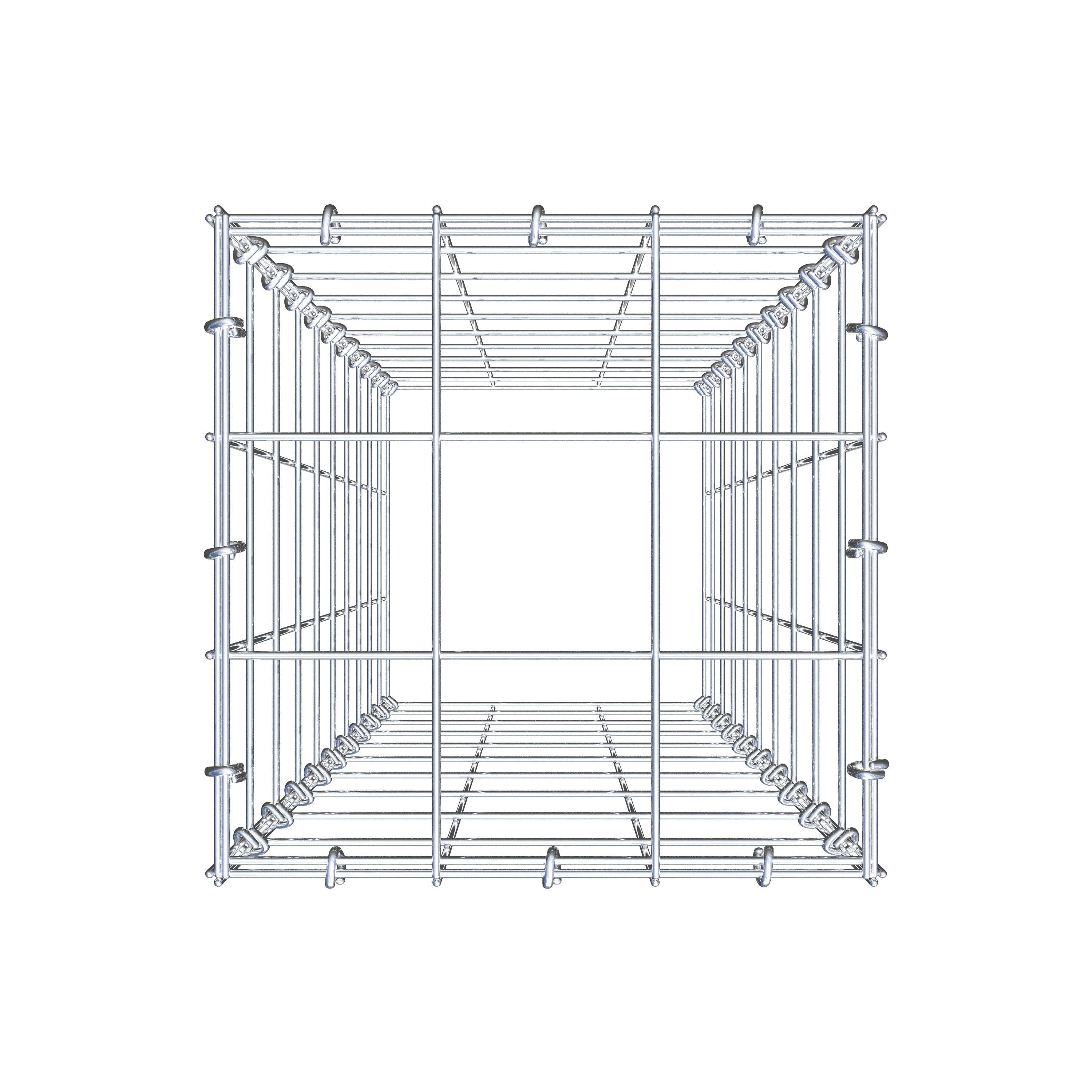 Type 3 oplegkorf 100 cm x 30 cm x 30 cm (L x H x D), maaswijdte 10 cm x 10 cm, C-ring