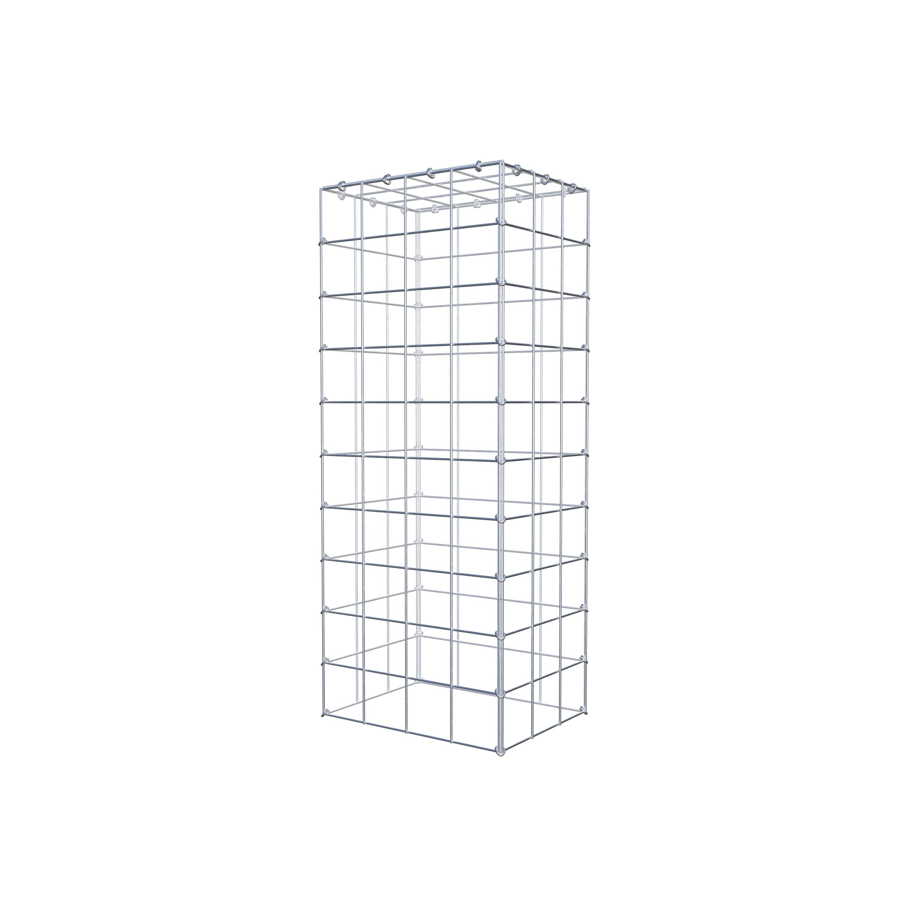 Typ 3 påbyggnadsgabion 100 cm x 30 cm x 40 cm (L x H x D), maskstorlek 10 cm x 10 cm, C-ring