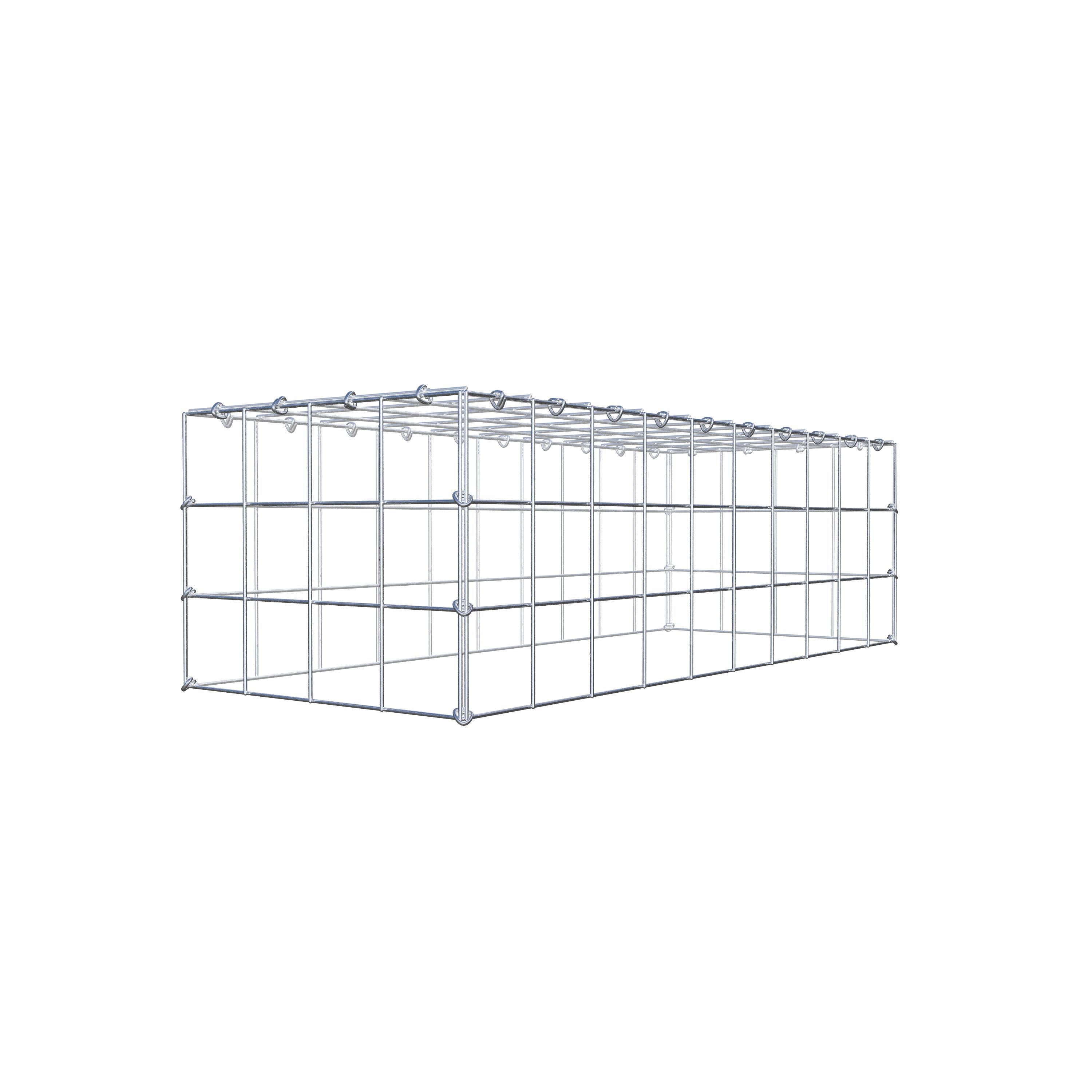 Typ 3 påbyggnadsgabion 100 cm x 30 cm x 40 cm (L x H x D), maskstorlek 10 cm x 10 cm, C-ring