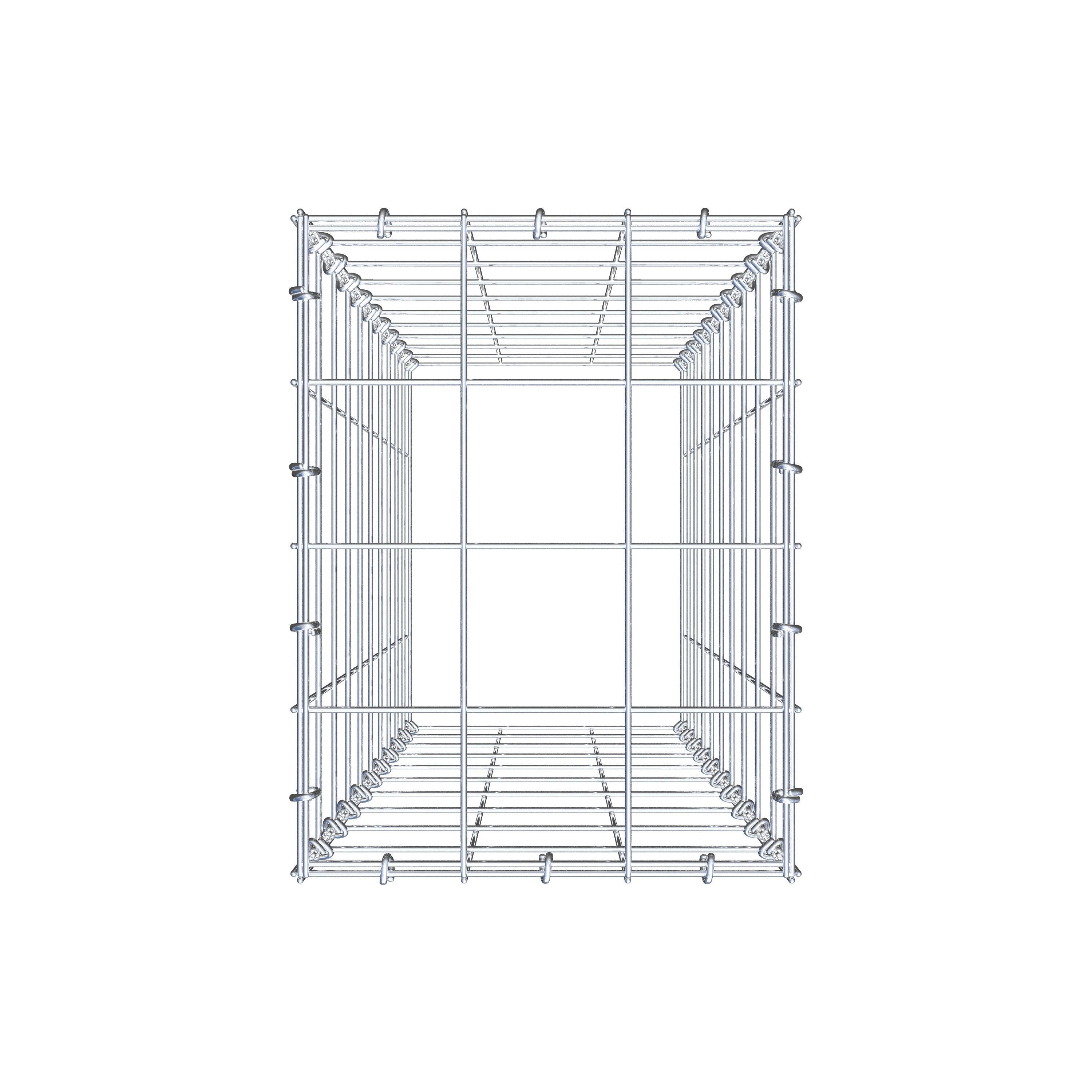 Type 3 oplegkorf 100 cm x 30 cm x 40 cm (L x H x D), maaswijdte 10 cm x 10 cm, C-ring