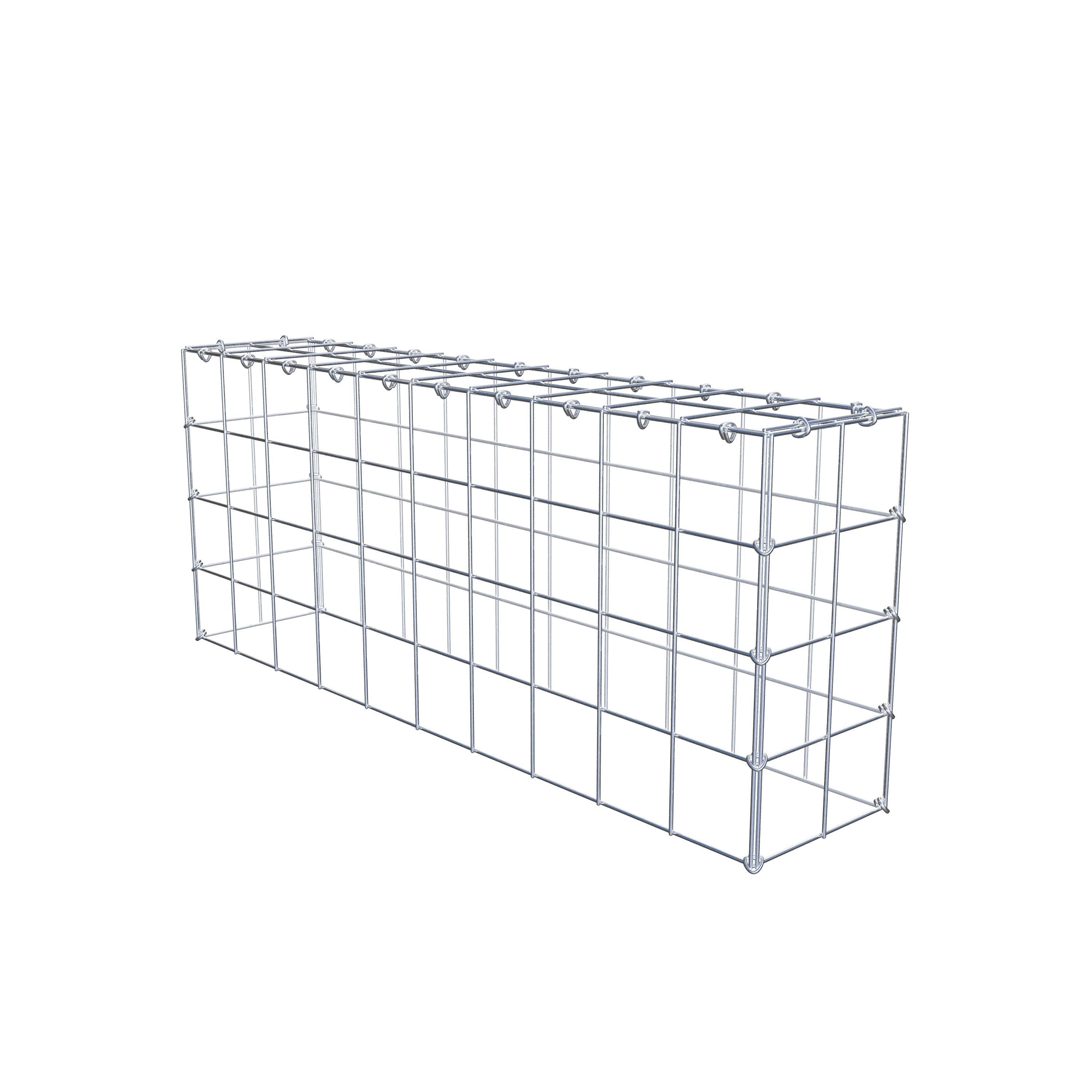 Mounted gabion type 3 100 cm x 40 cm x 20 cm (L x H x D), mesh size 10 cm x 10 cm, C-ring