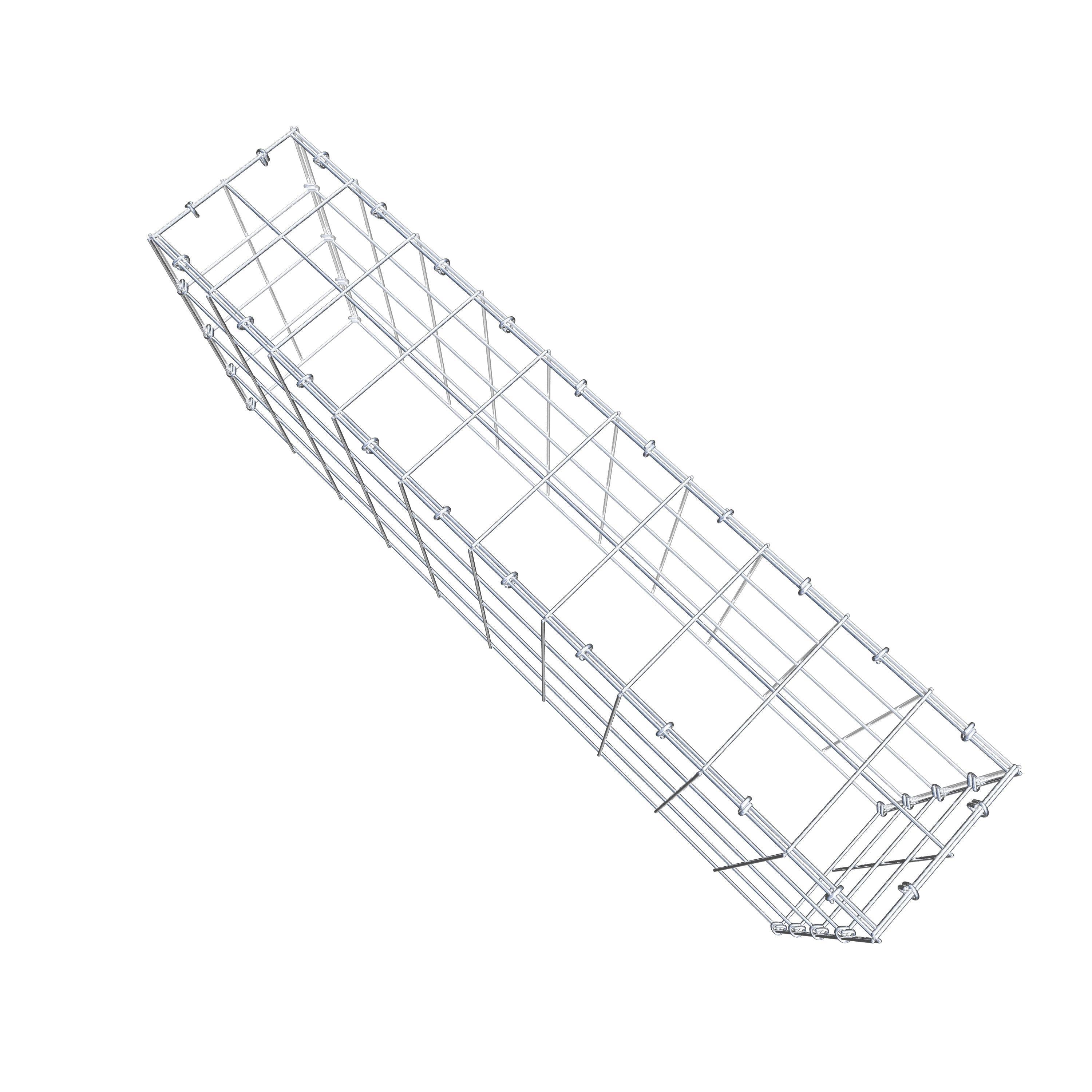 Monteret gabion type 3 100 cm x 40 cm x 20 cm (L x H x D), maskestørrelse 10 cm x 10 cm, C-ring