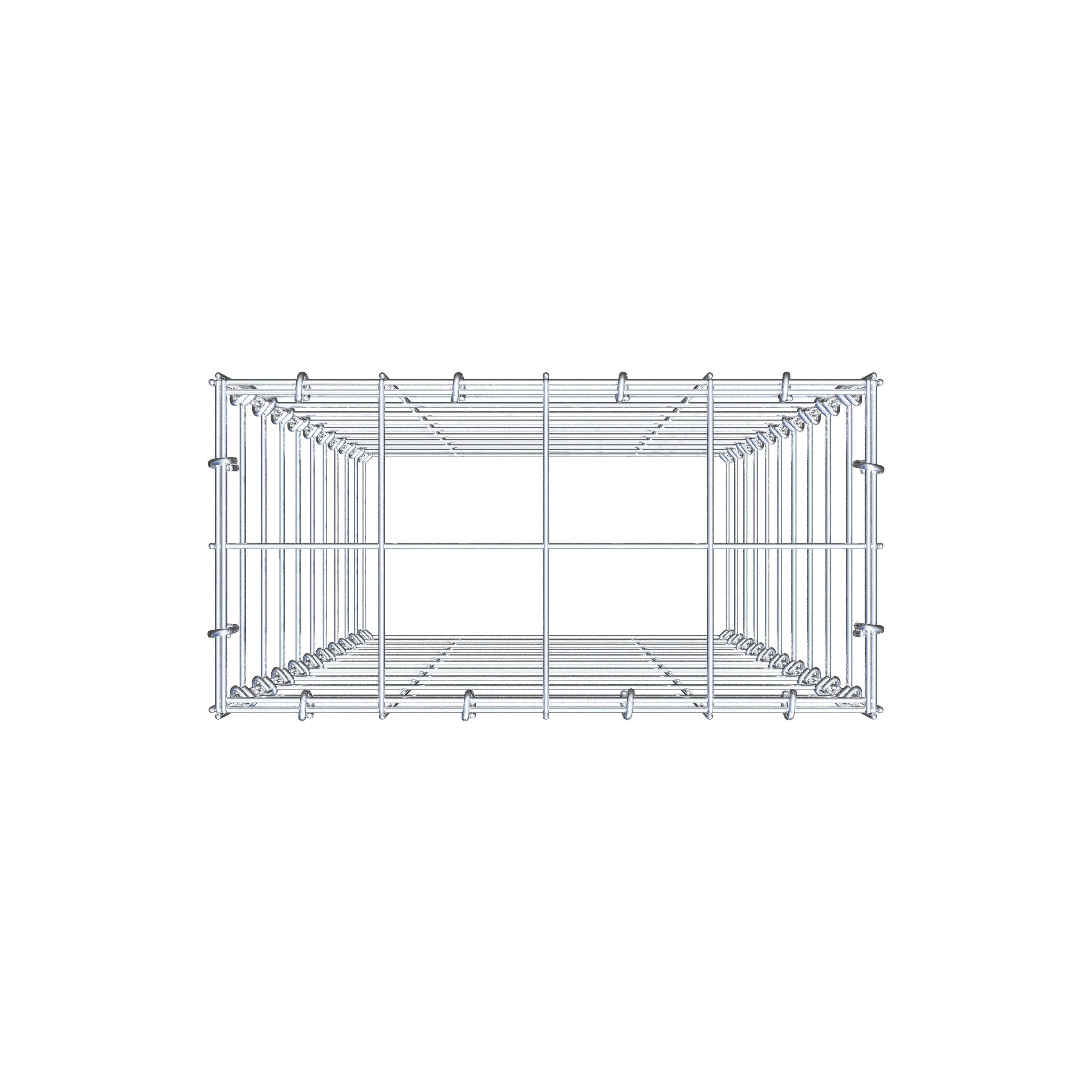 Fourche rapportée type 3 100 cm x 40 cm x 20 cm (L x H x P), mailles 10 cm x 10 cm, anneau C