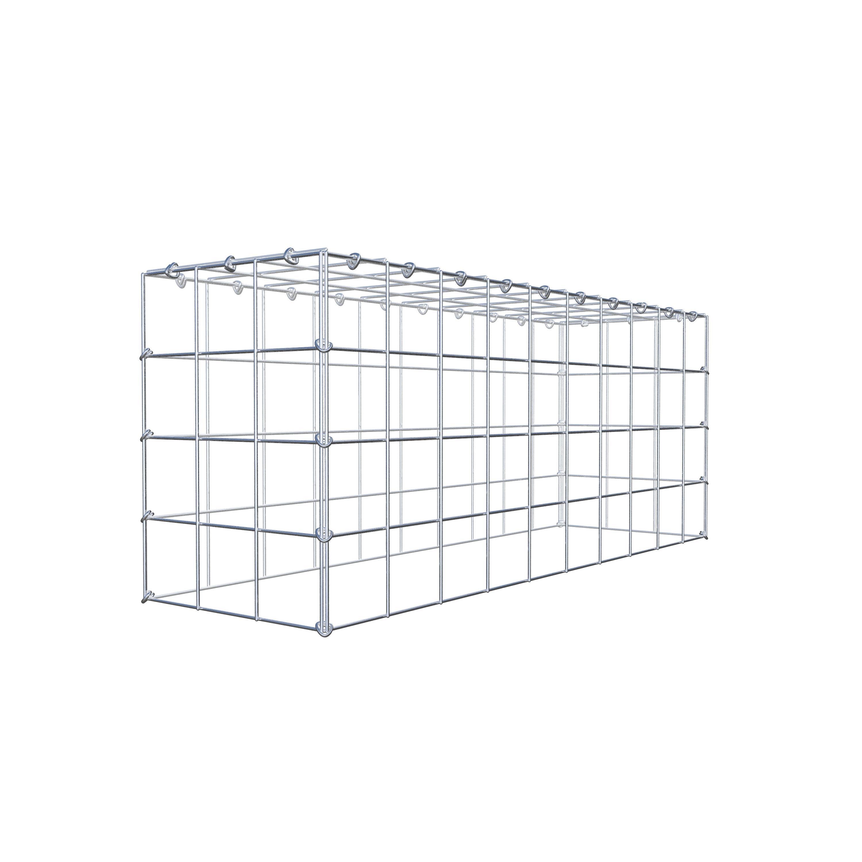 Typ 3 påbyggnadsgabion 100 cm x 40 cm x 30 cm (L x H x D), maskstorlek 10 cm x 10 cm, C-ring