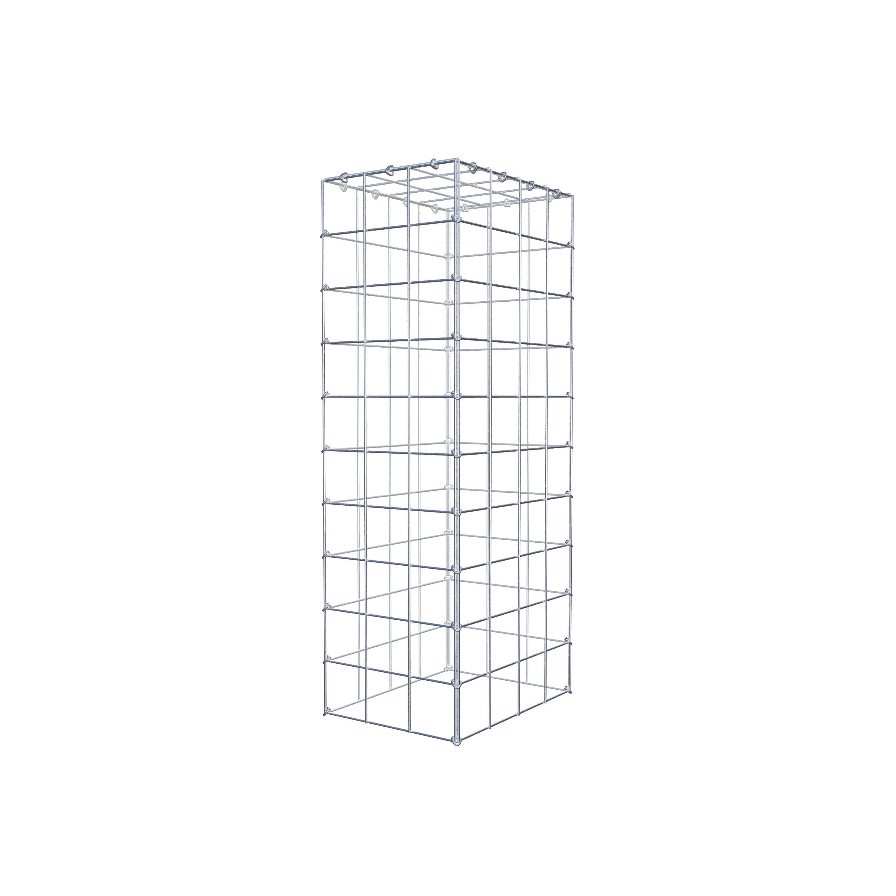 Typ 3 påbyggnadsgabion 100 cm x 40 cm x 30 cm (L x H x D), maskstorlek 10 cm x 10 cm, C-ring