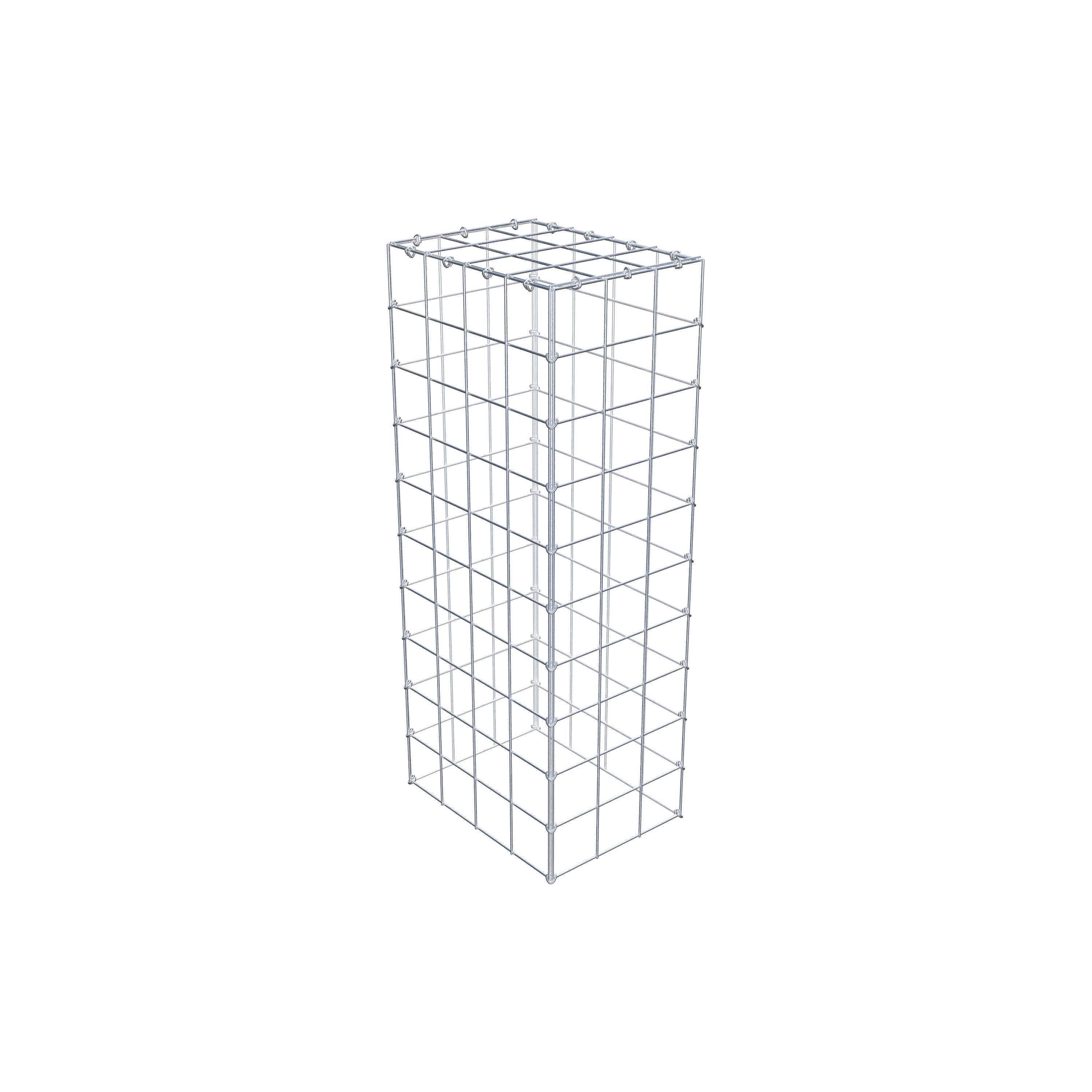 Typ 3 påbyggnadsgabion 100 cm x 40 cm x 30 cm (L x H x D), maskstorlek 10 cm x 10 cm, C-ring