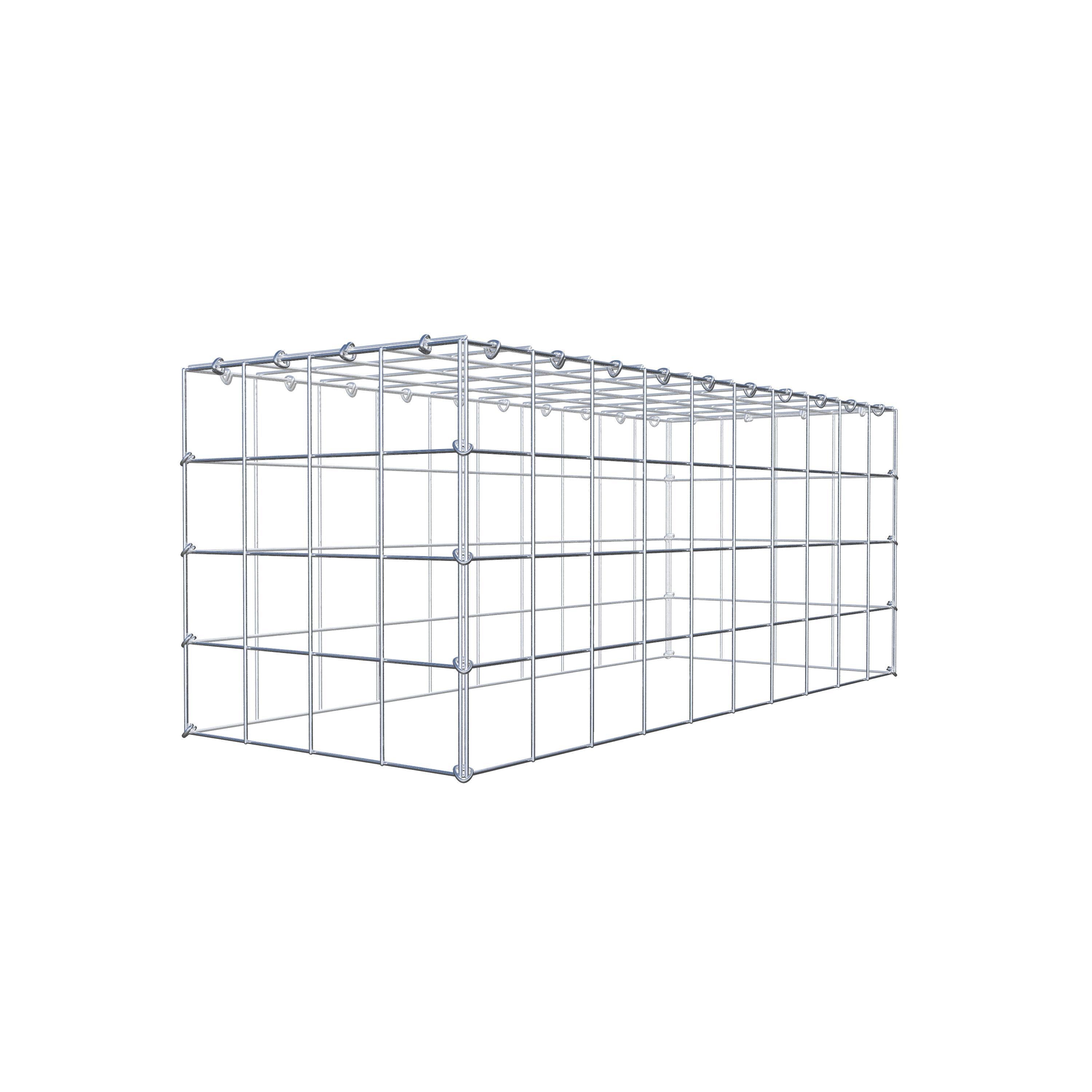 Typ 3 påbyggnadsgabion 100 cm x 40 cm x 40 cm (L x H x D), maskstorlek 10 cm x 10 cm, C-ring